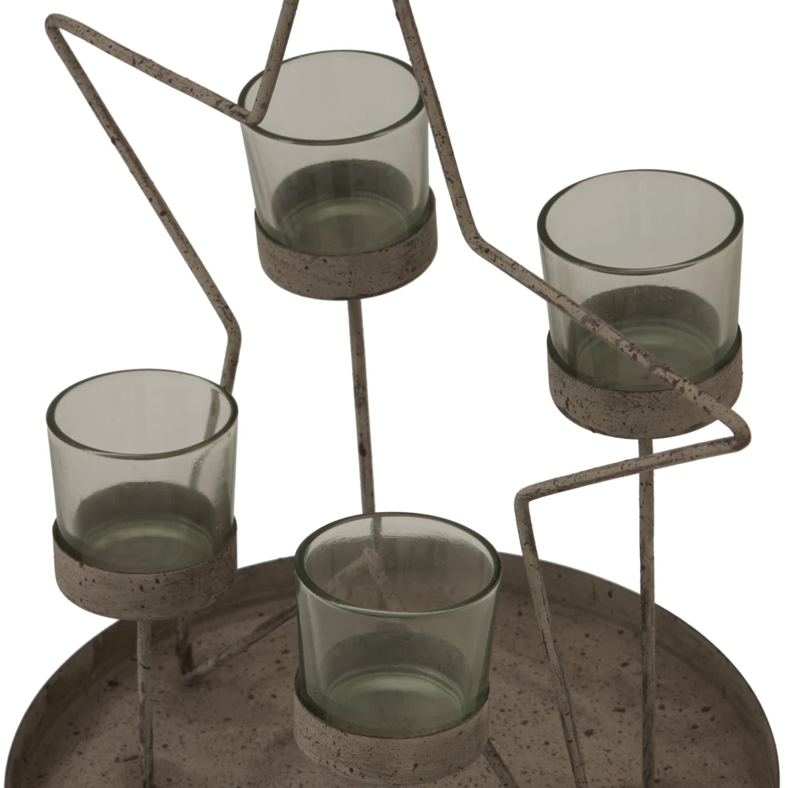 Rustic Outline Star With Four Glass Votives - Lanterns, photo 3 of 4