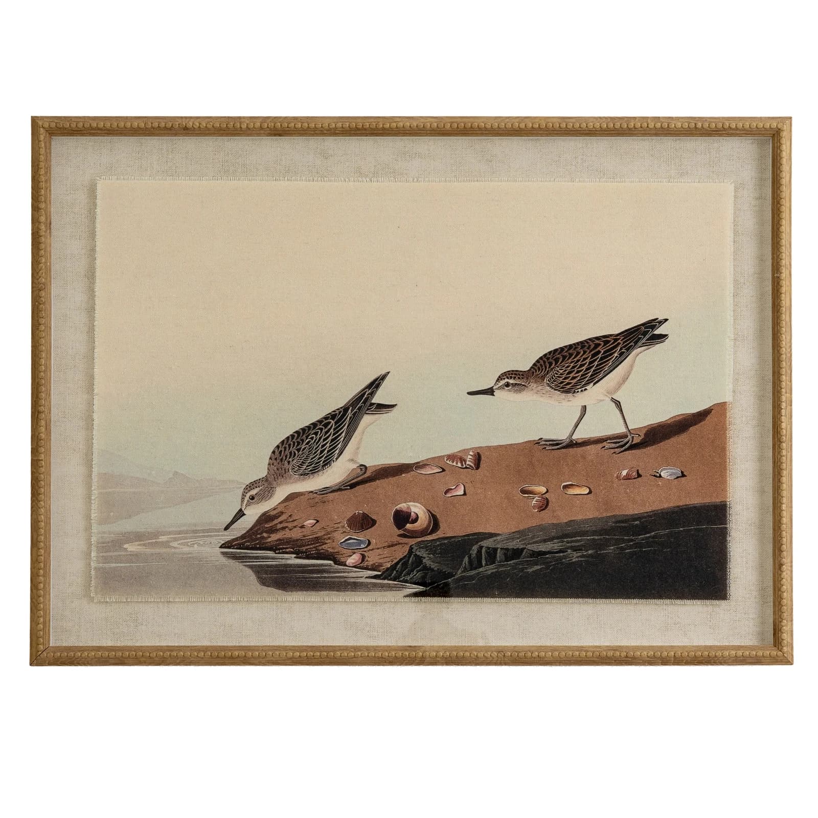 Flora & Fauna Collection Stints On Linen In Beaded Frame - Wall art & frames, photo 2 of 3