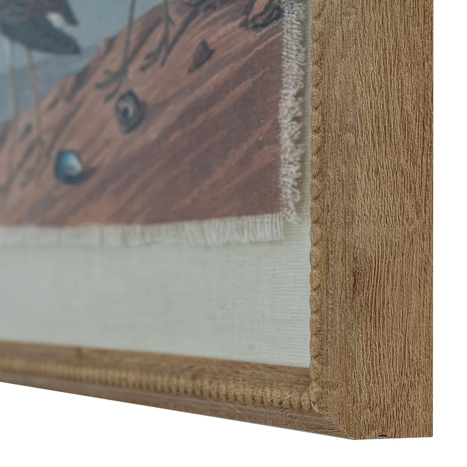 Flora & Fauna Collection Sandpipers On Linen In Beaded Frame - Wall art & frames, photo 3 of 4