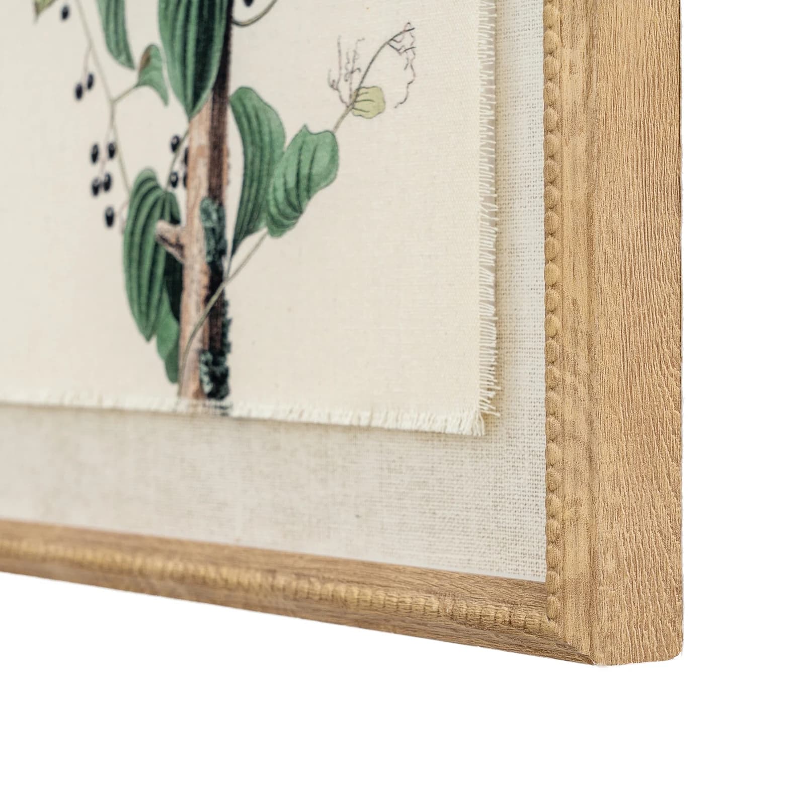 Flora & Fauna Collection Shrikes On Linen In Beaded Frame - Wall art & frames, photo 3 of 4