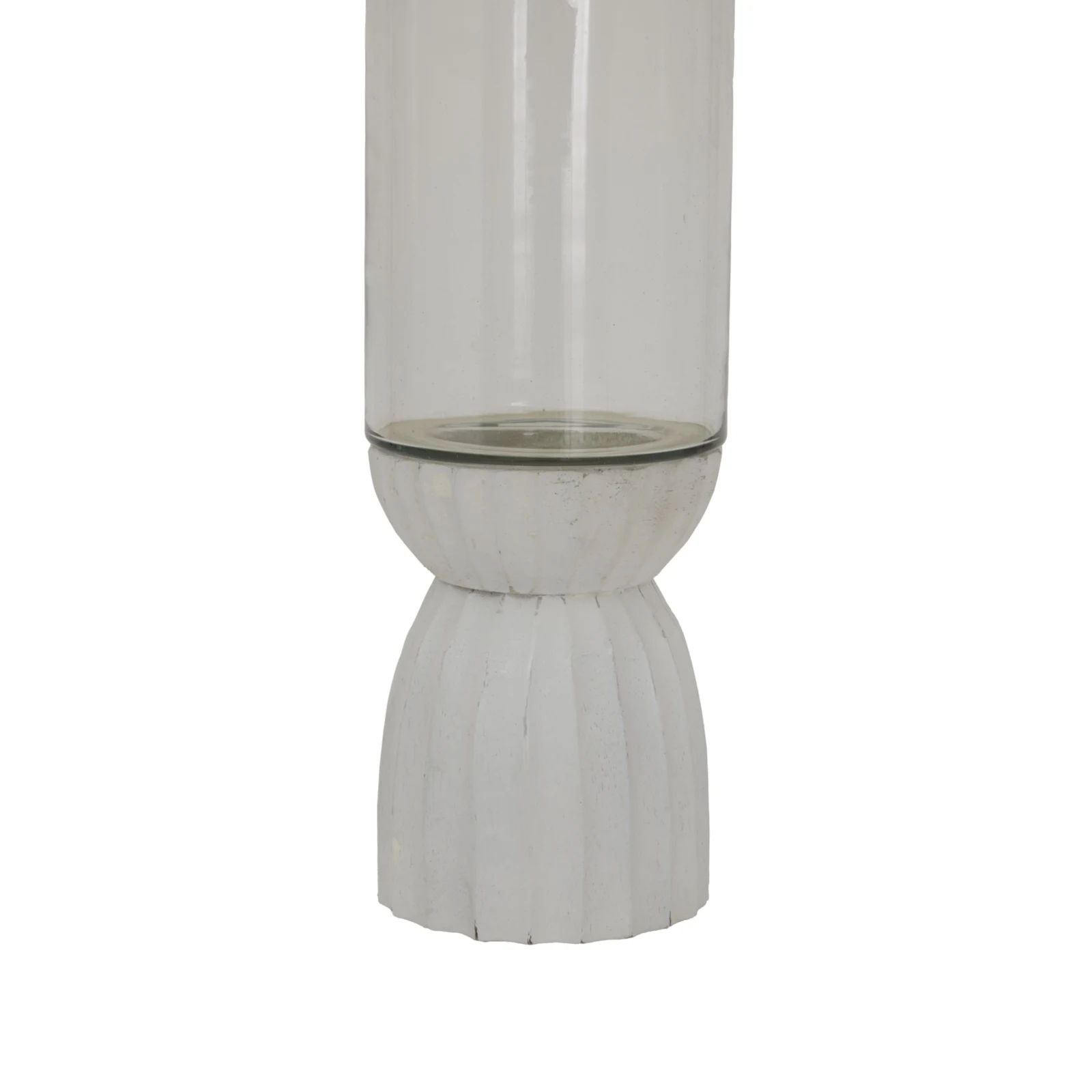 White Carved Hurricane Lantern - Lanterns, photo 3 of 5