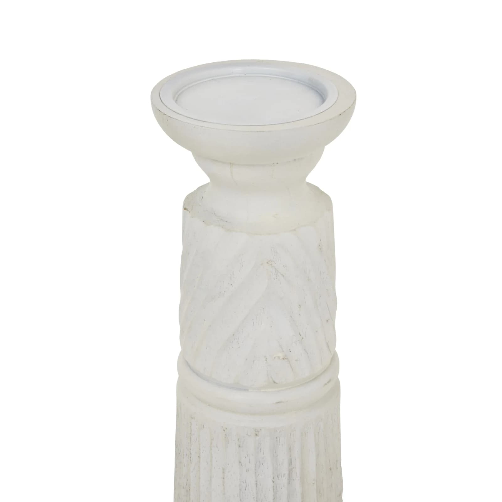 Medium White Carved Candle Holder - Candles, photo 2 of 5