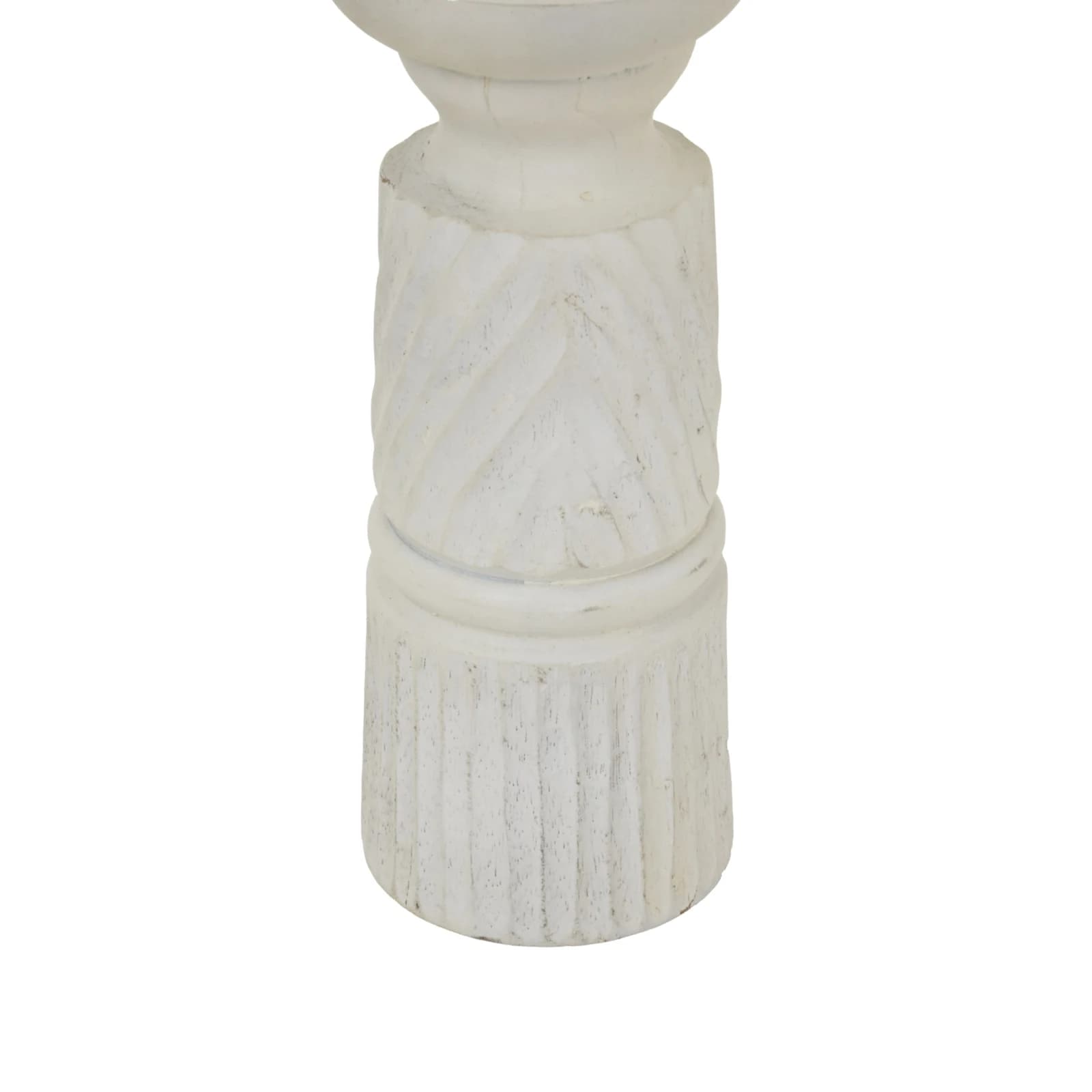 Medium White Carved Candle Holder - Candles, photo 3 of 5