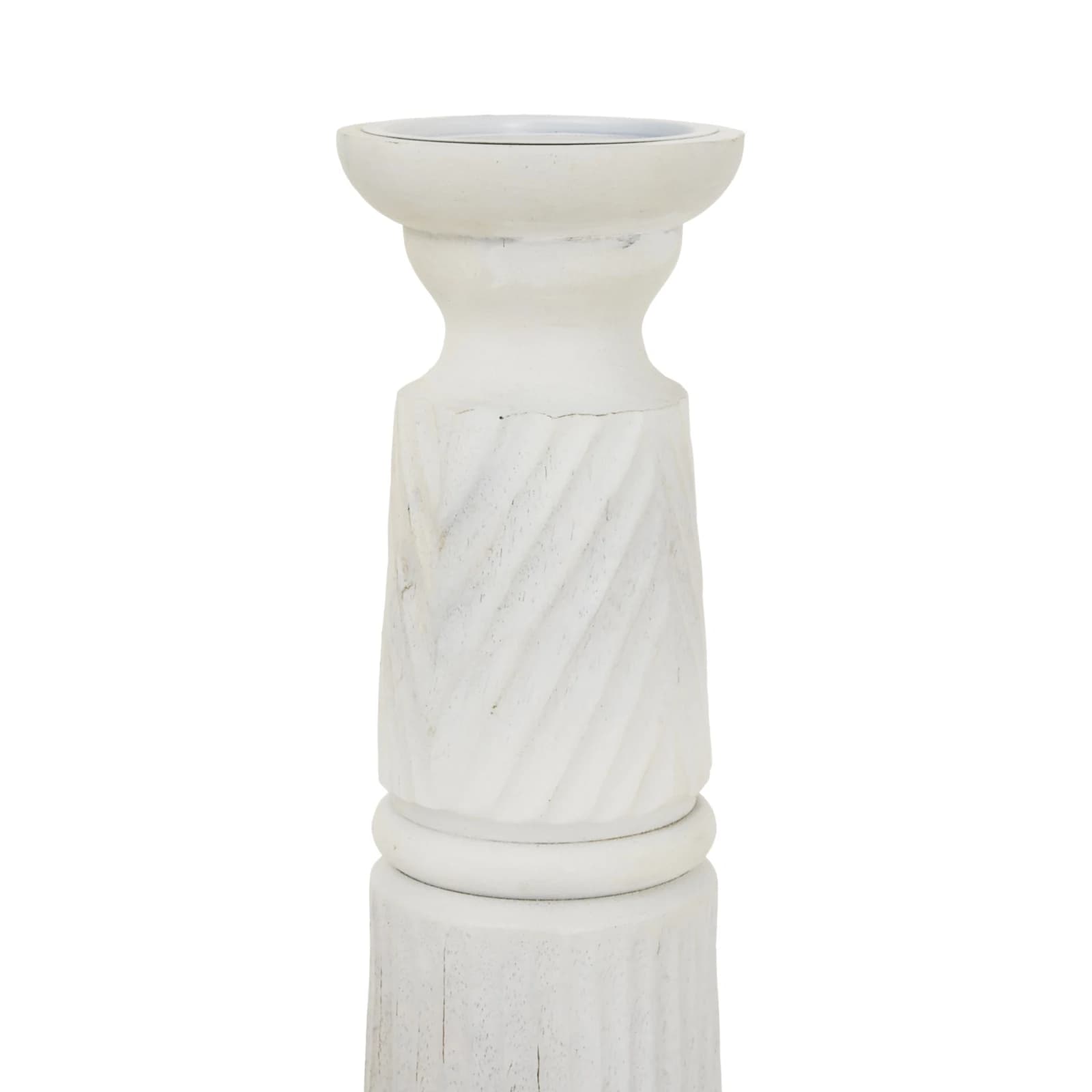 Large White Carved Candle Holder - Candles, photo 2 of 5
