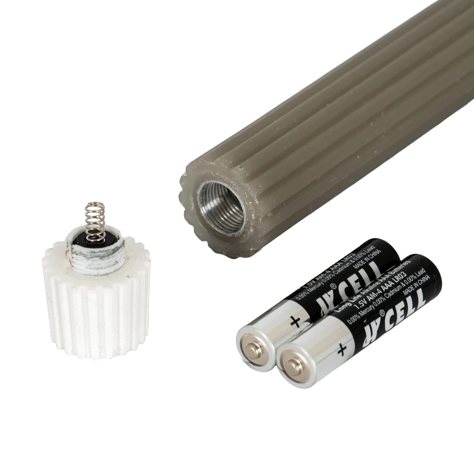 Luxe Collection Natural Glow Grey Ribbed Taper Candles - Candles, photo 4 of 5