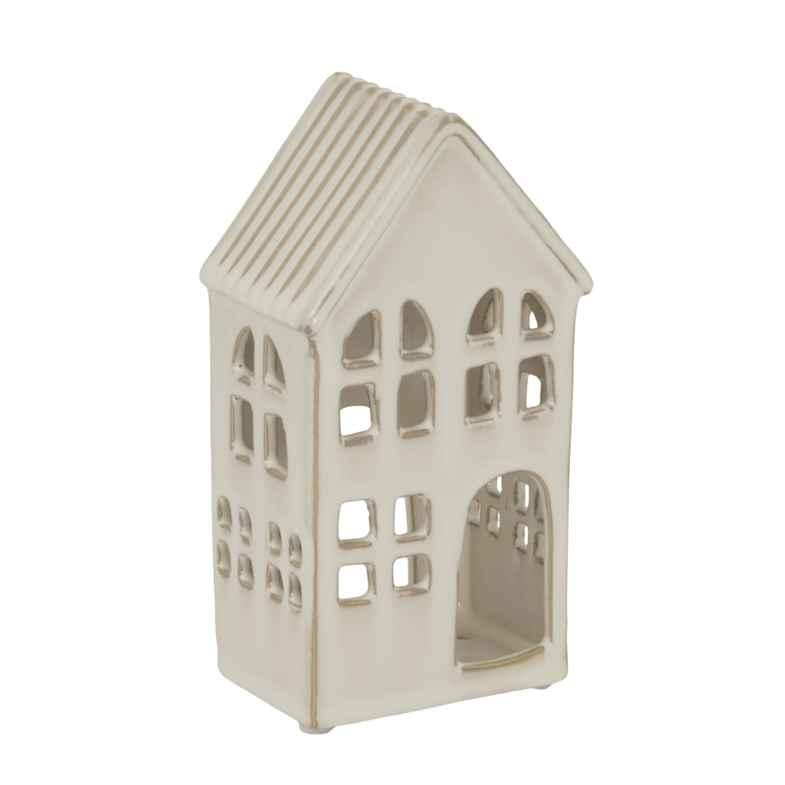 Large White Ceramic House Tea Light Holder - Sculptures & ornaments, photo 2 of 3