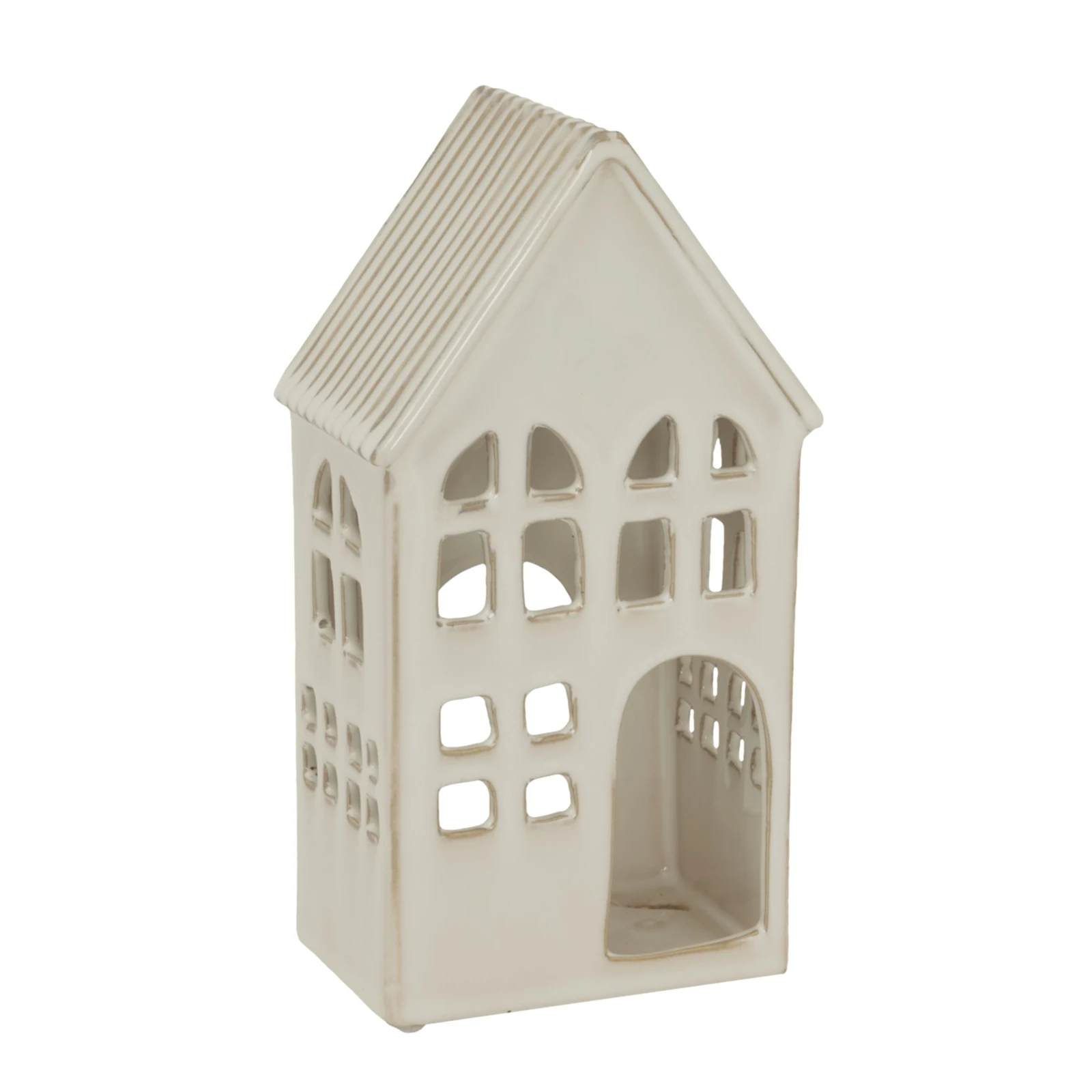 White Ceramic House Tea Light Holder - Sculptures & ornaments, photo 2 of 3
