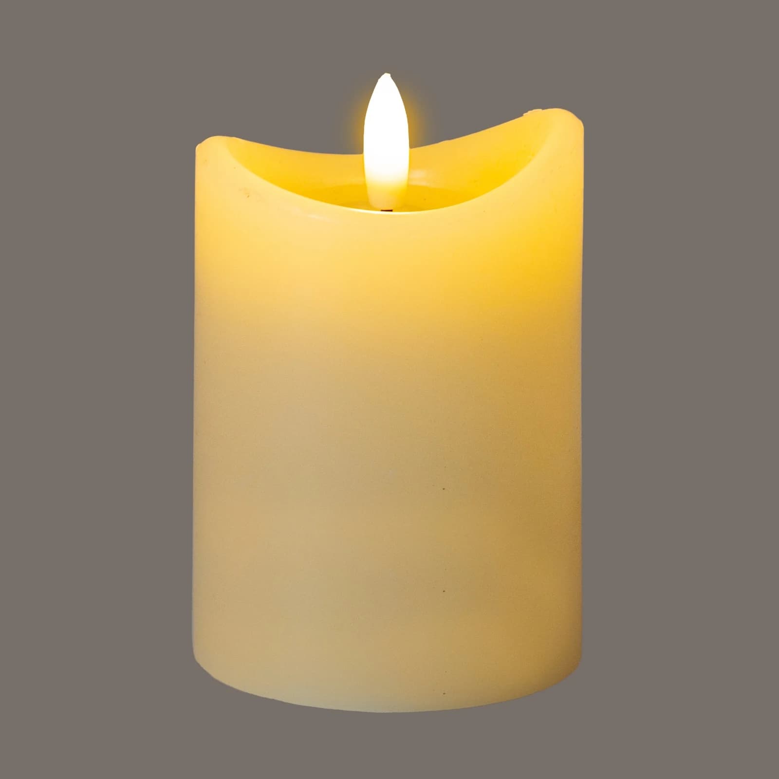 Luxe Collection Natural Glow 2.75x4 Cream Melted LED Candle - Candles, photo 2 of 4