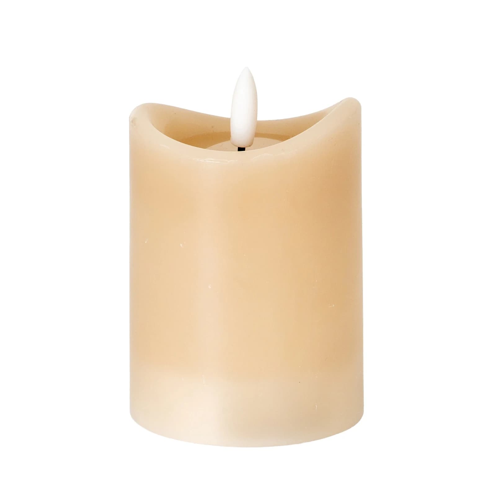 Luxe Collection Natural Glow 2.75x4 Taupe Melted LED Candle - Candles, photo 2 of 5