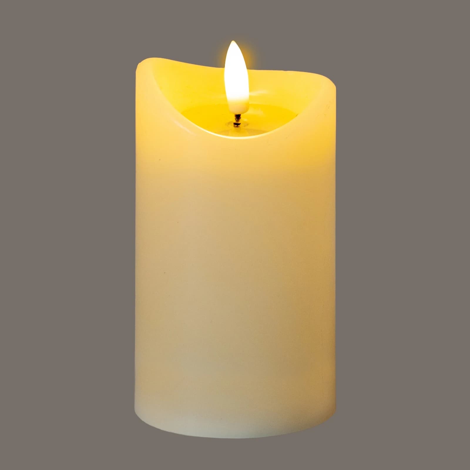 Luxe Collection Natural Glow 2.75x5 Cream Melted LED Candle - Candles, photo 2 of 4