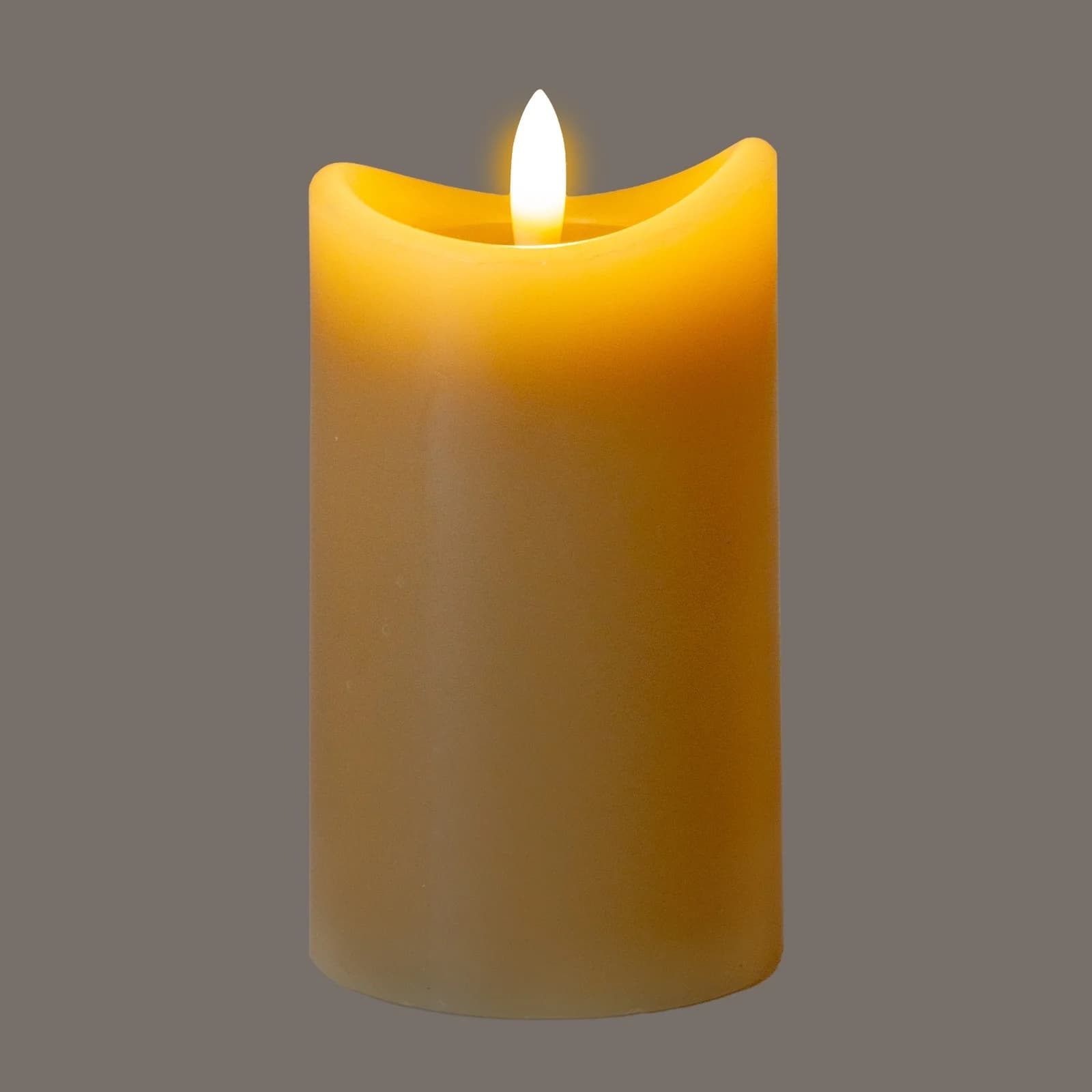 Luxe Collection Natural Glow 2.75x5 Taupe Melted LED Candle - Candles, photo 3 of 5