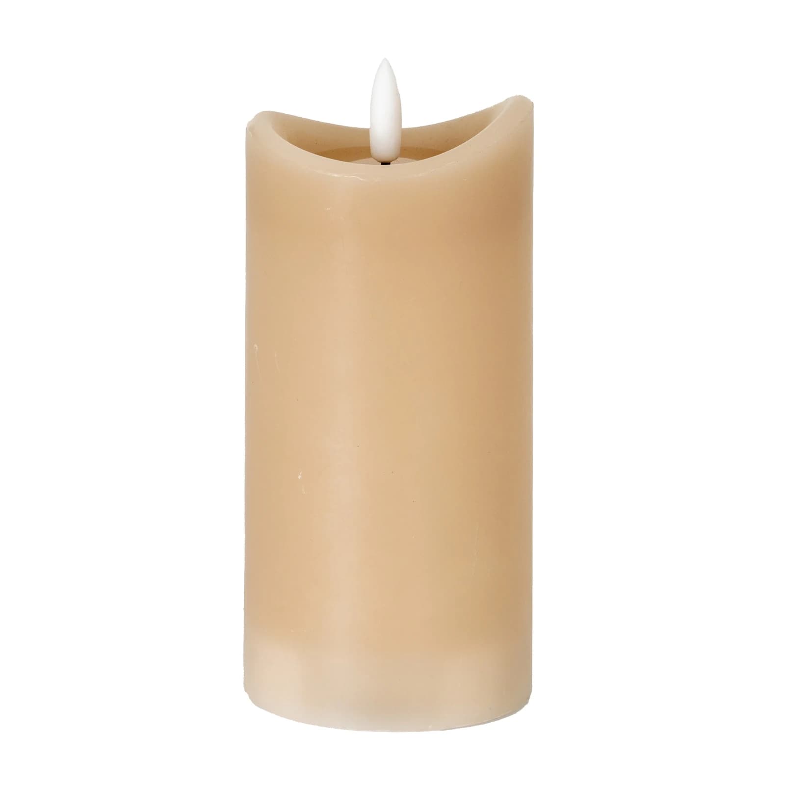 Luxe Collection Natural Glow 2.75x6 Taupe Melted LED Candle - Candles, photo 2 of 5