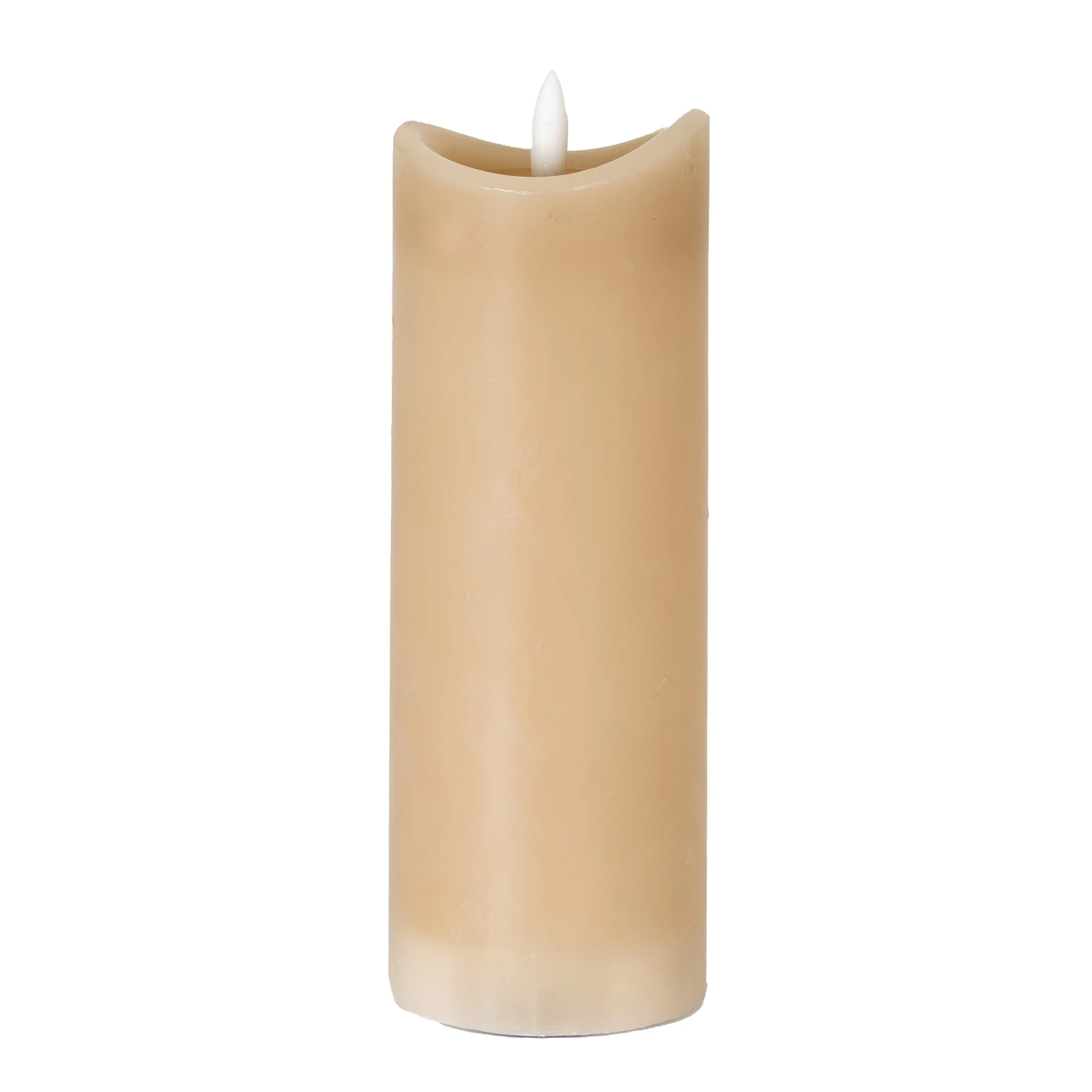 Luxe Collection Natural Glow 2.75x8 Taupe Melted LED Candle - Candles, photo 2 of 5