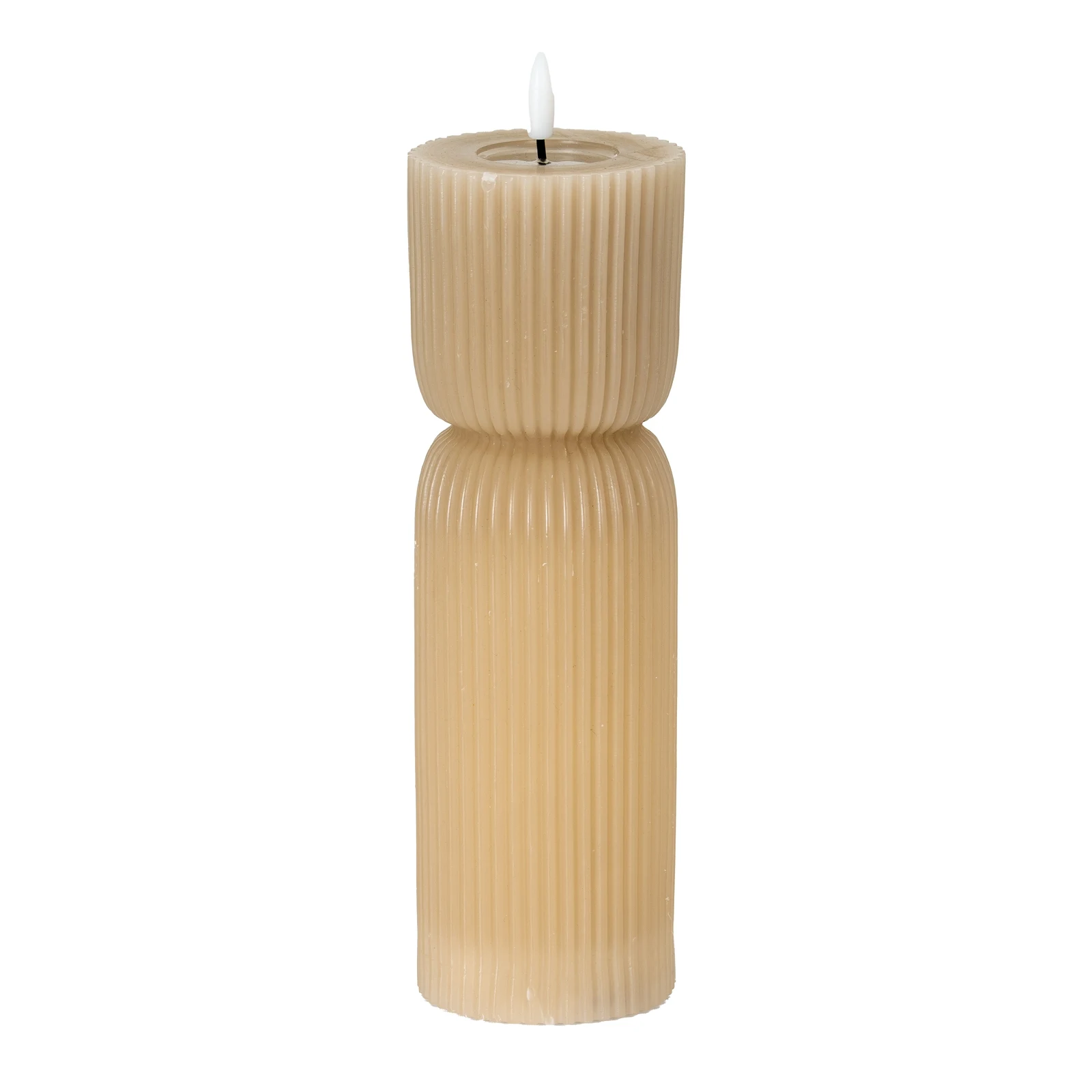 Luxe Collection Natural Glow 2.75x10 Stone Carved LED Candle - Candles, photo 2 of 5