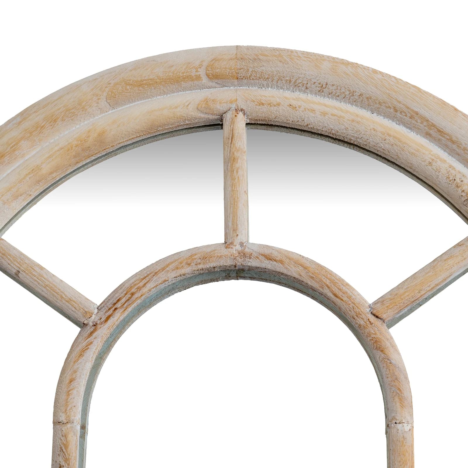 Washed Wood Tall Arched Window Mirror - Mirrors, photo 2 of 4