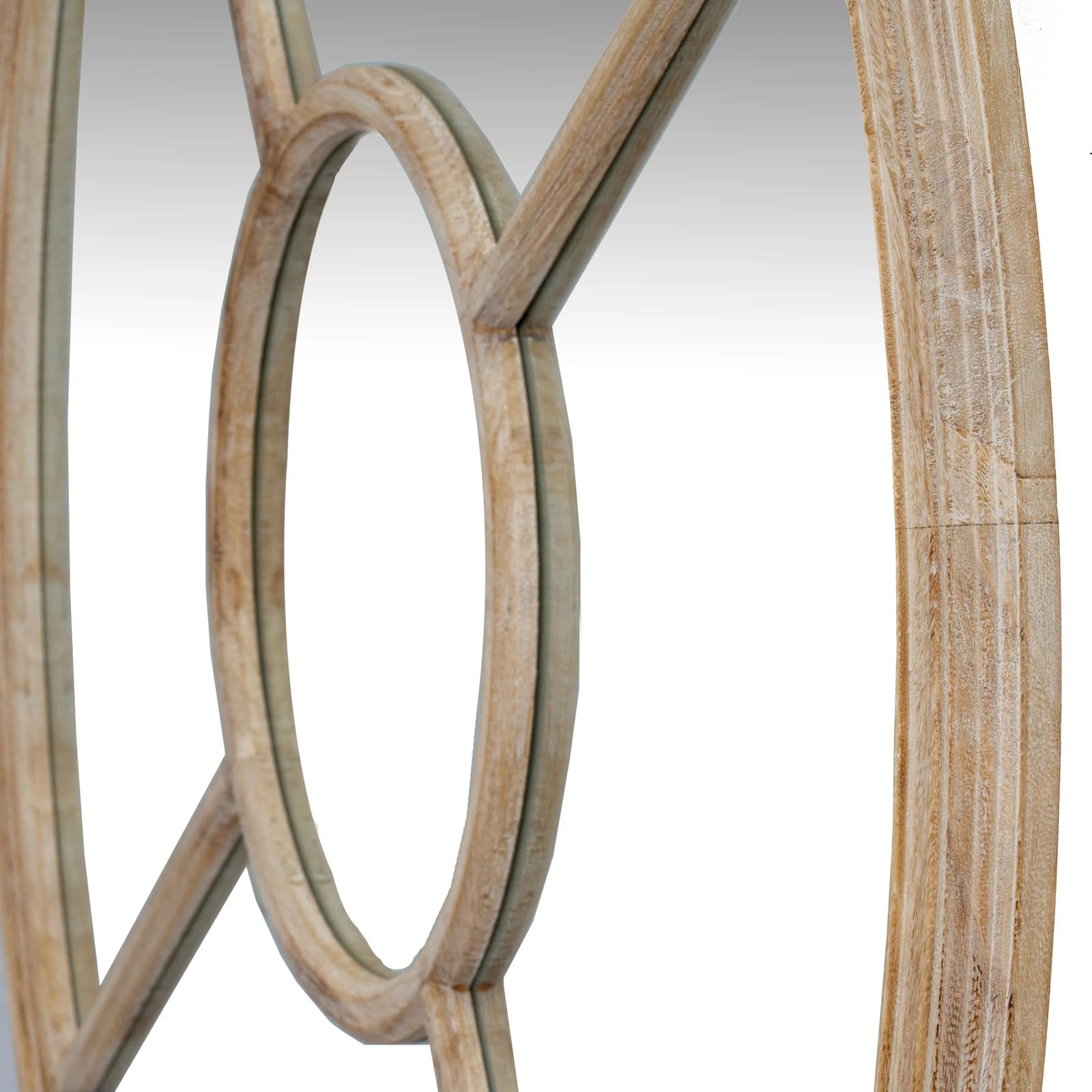 Washed Wood Round Window Mirror - Mirrors, photo 2 of 4