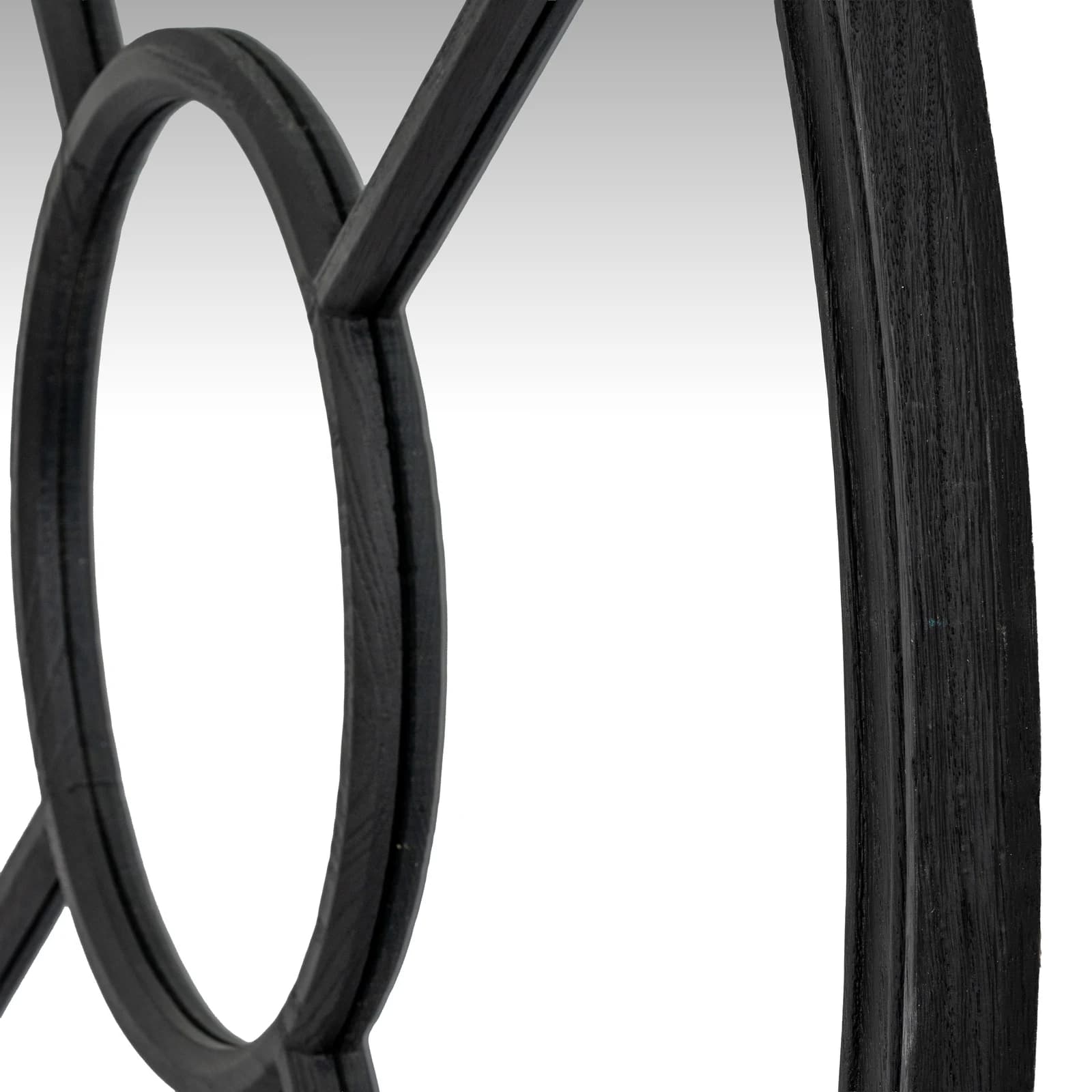 Black Wood Round Window Mirror - Mirrors, photo 2 of 4