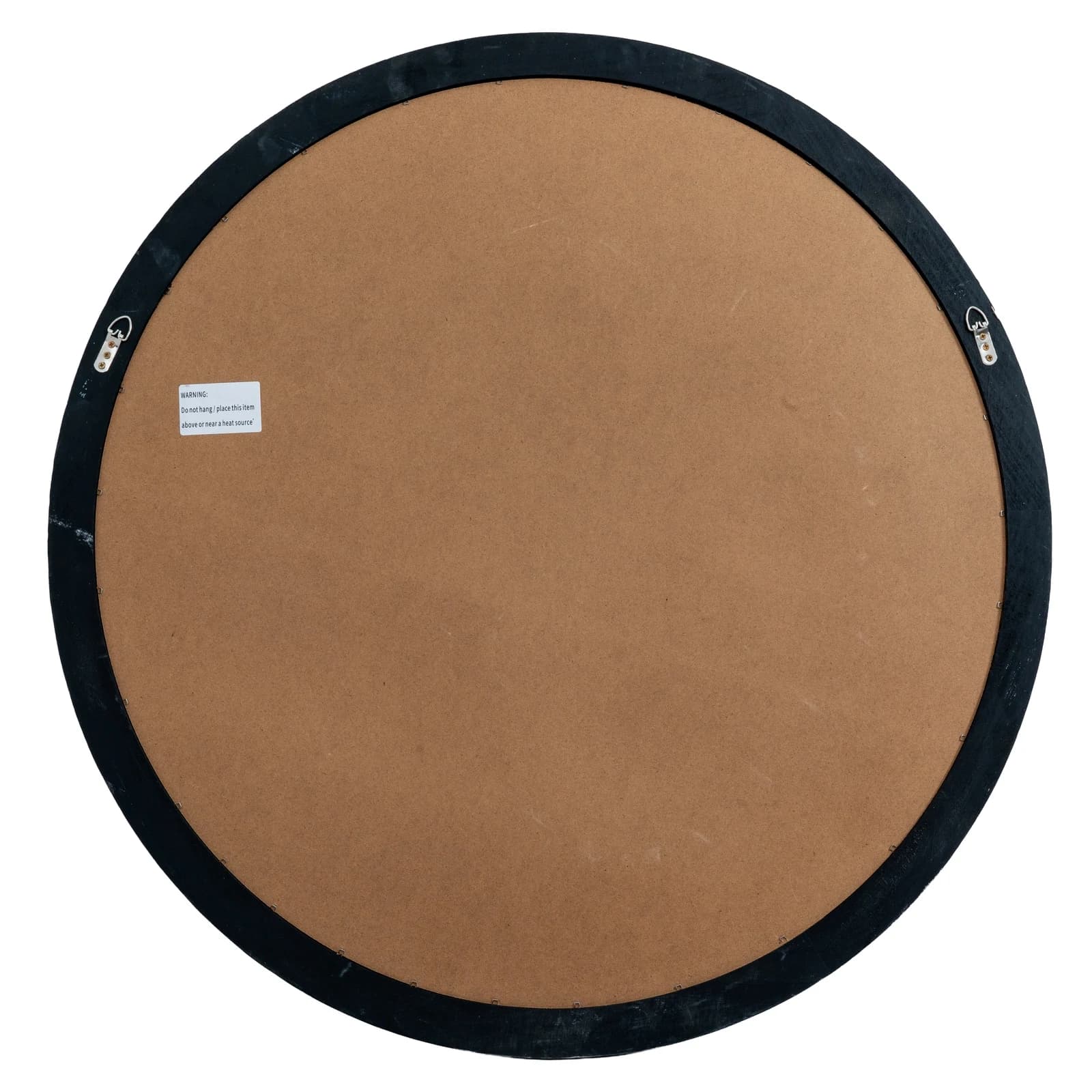 Black Wood Round Window Mirror - Mirrors, photo 4 of 4