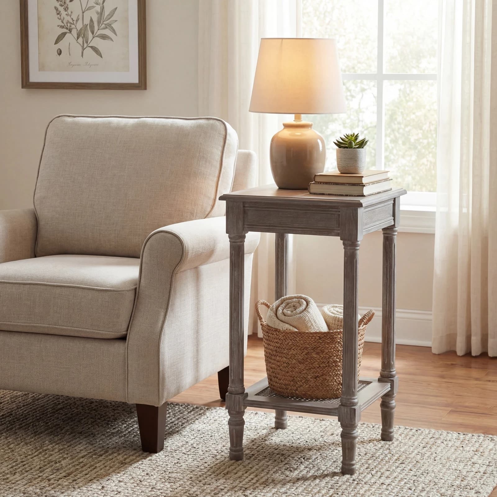 Serene Rattan Collection Small Side Table - Side tables, photo 2 of 5