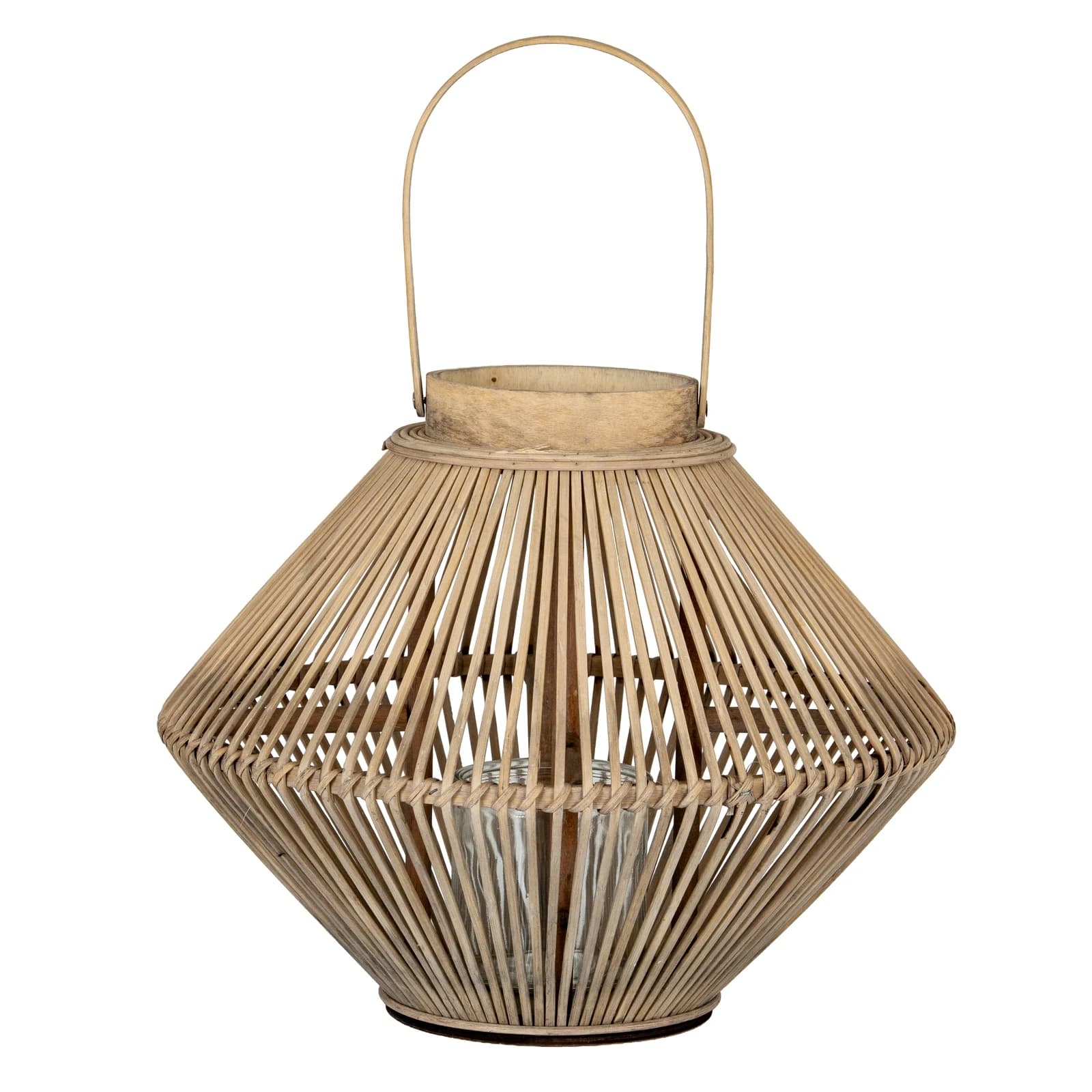 Cone Wicker Lantern With Glass Holder - Lanterns, photo 2 of 5