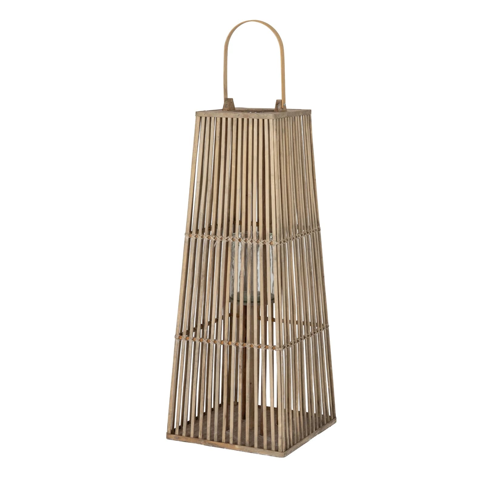 Large Silo Wicker Lantern With Glass Holder - Lanterns, photo 3 of 6