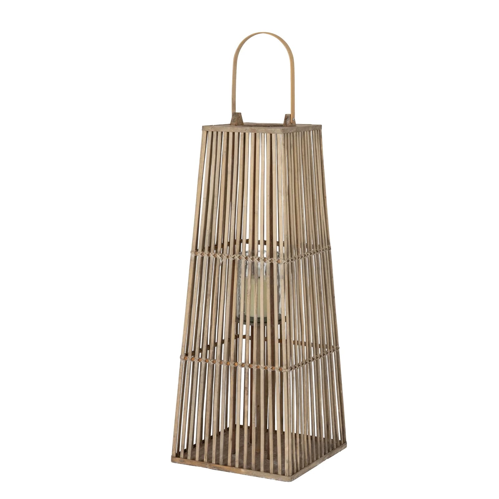 Large Silo Wicker Lantern With Glass Holder - Lanterns, photo 4 of 6