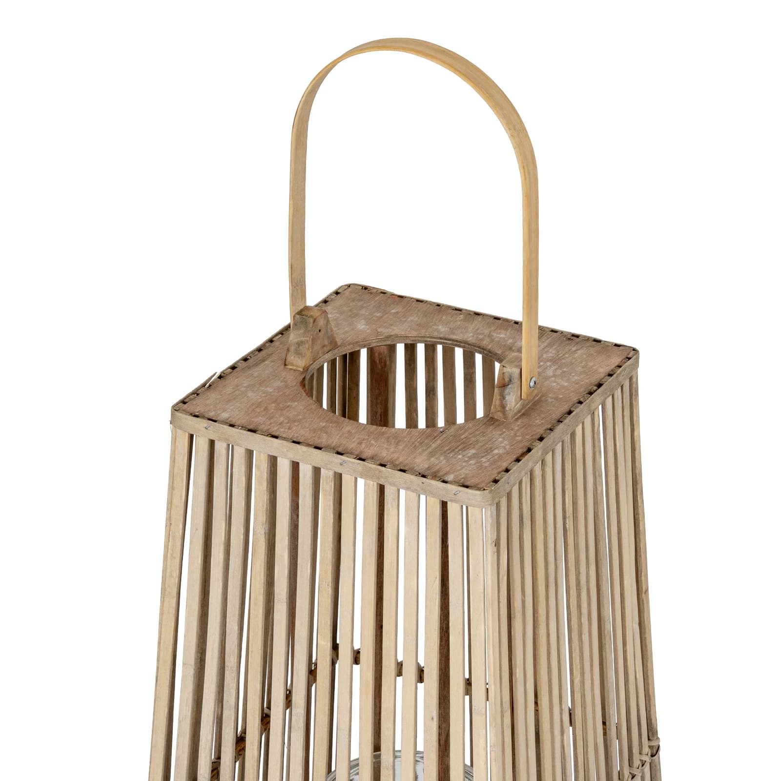 Large Silo Wicker Lantern With Glass Holder - Lanterns, photo 5 of 6