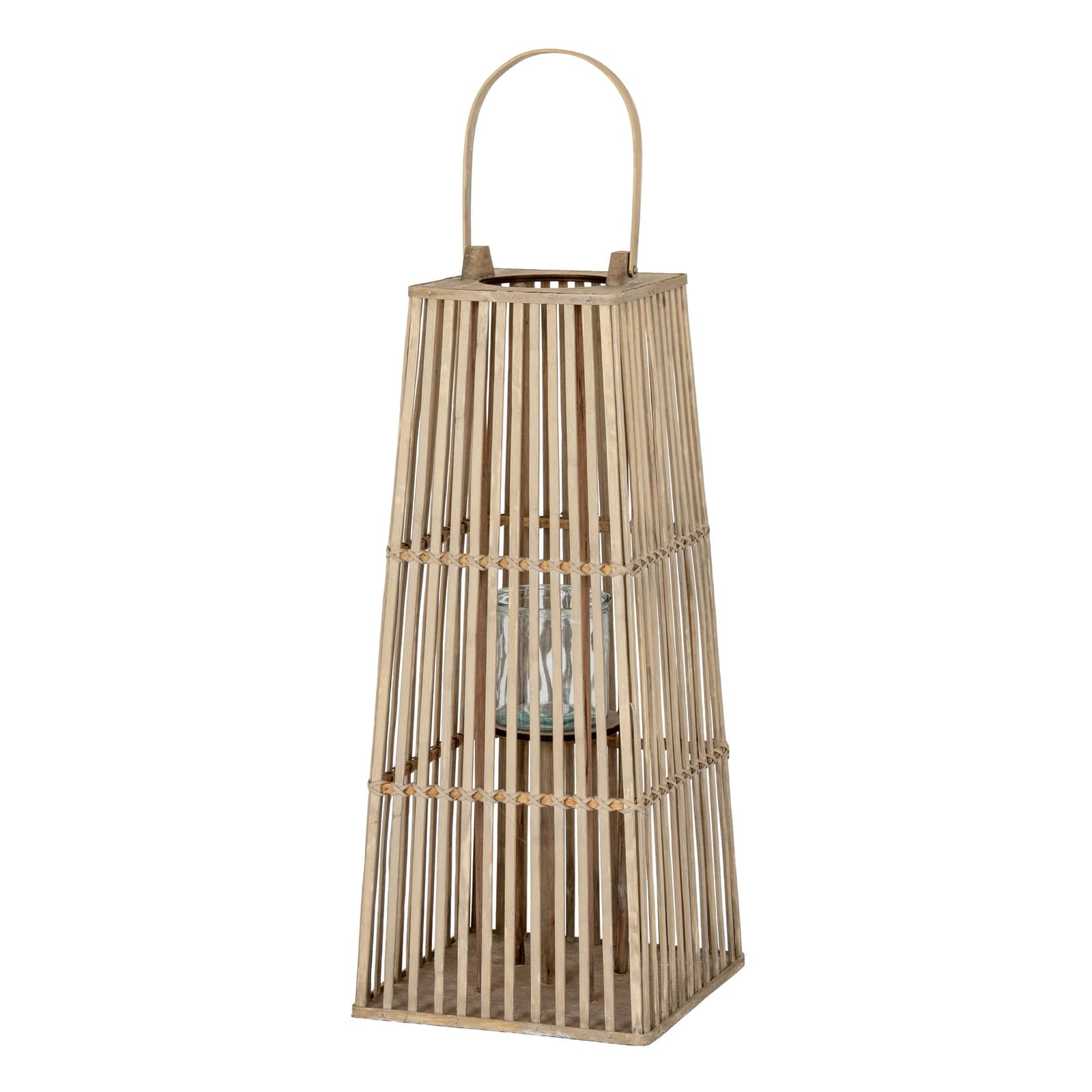 Medium Silo Wicker Lantern With Glass Holder - Lanterns, photo 3 of 6