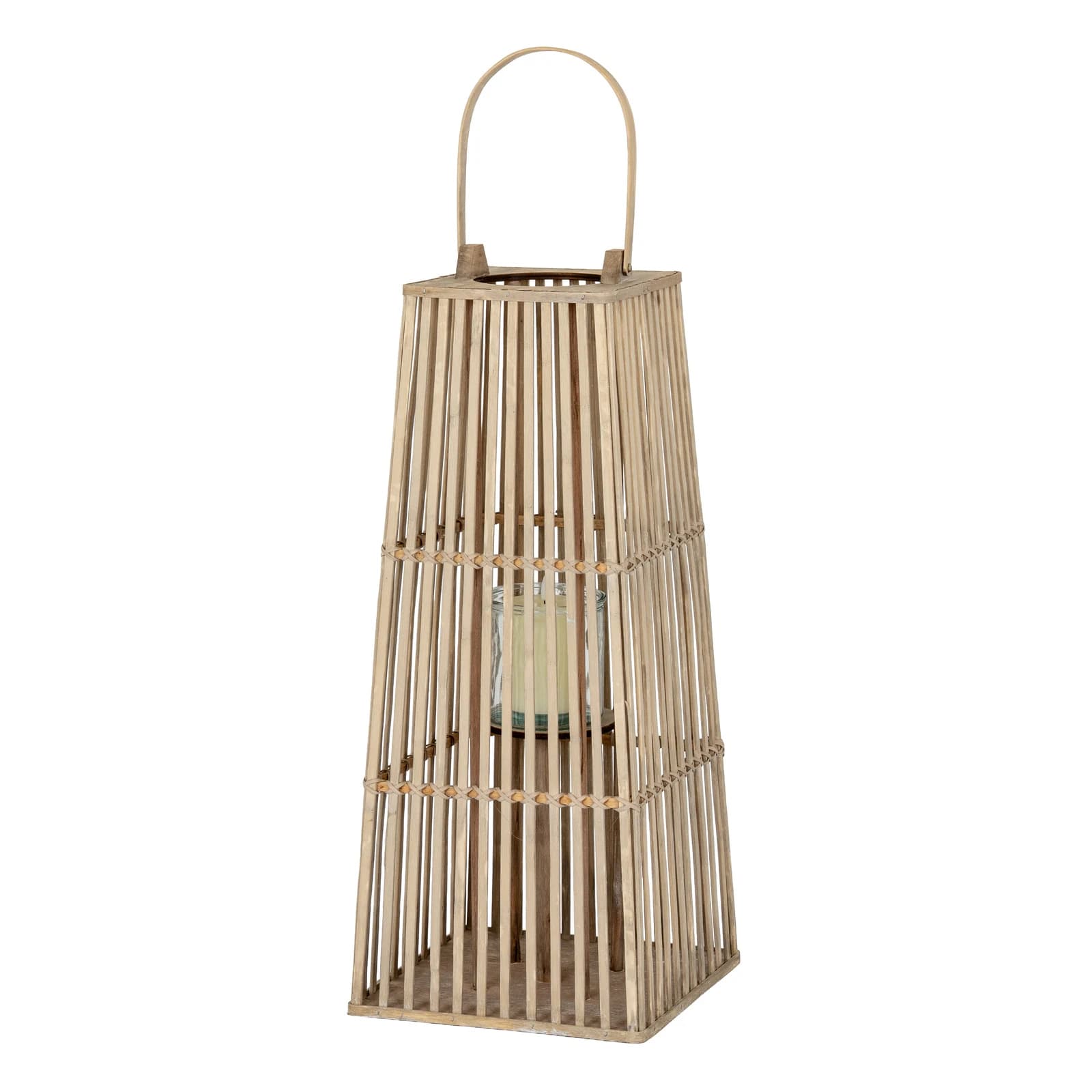 Medium Silo Wicker Lantern With Glass Holder - Lanterns, photo 4 of 6