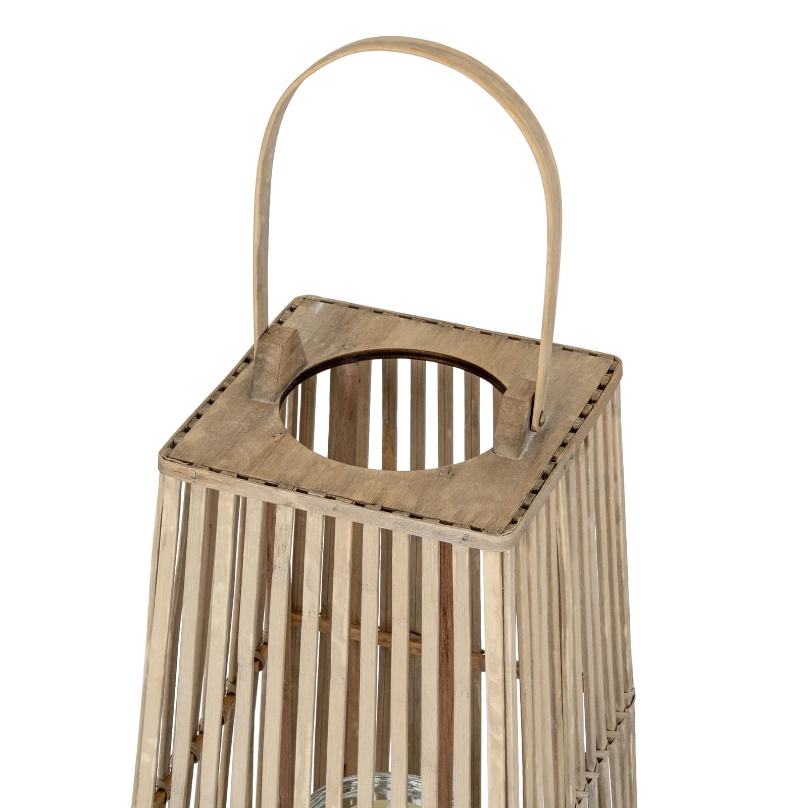 Medium Silo Wicker Lantern With Glass Holder - Lanterns, photo 5 of 6