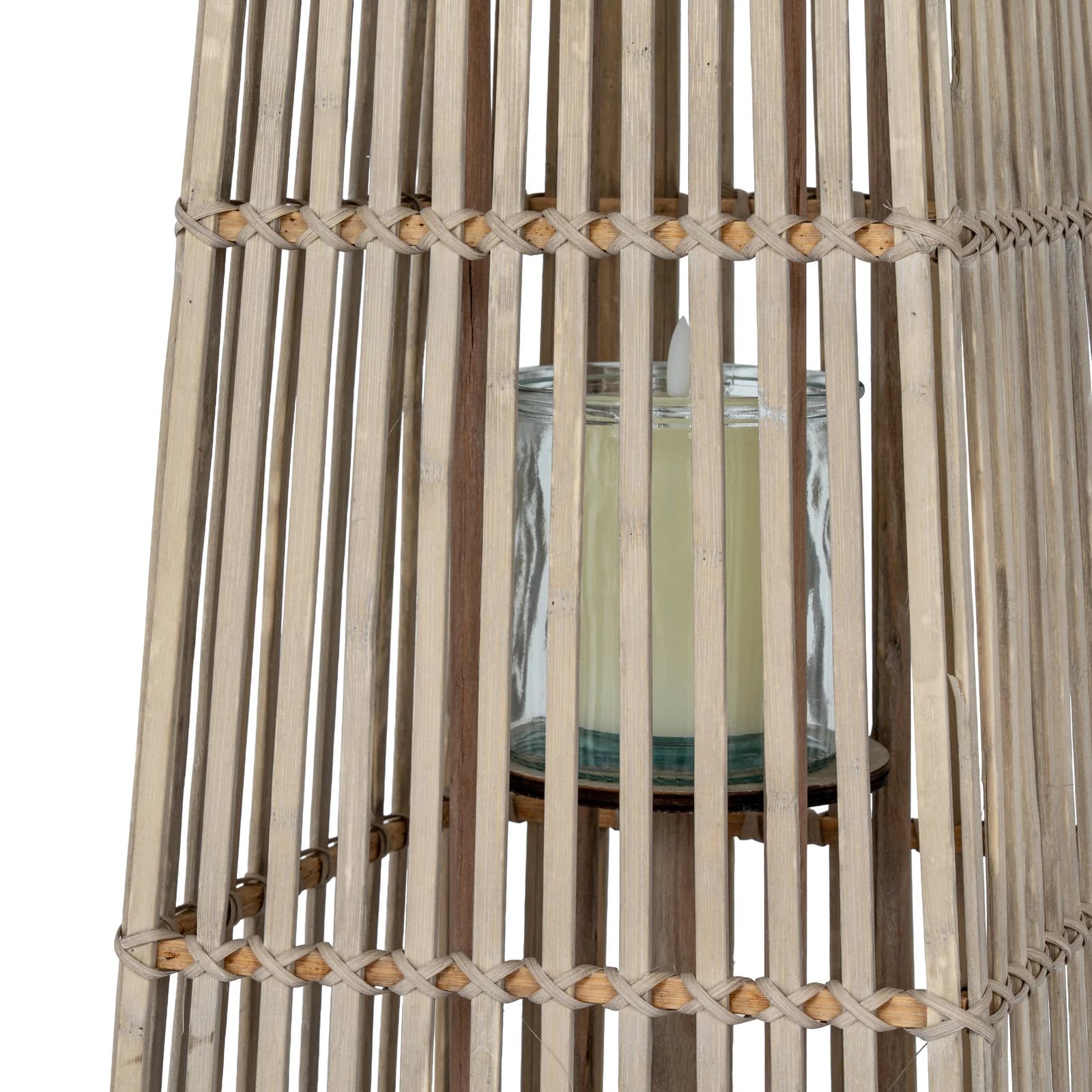 Medium Silo Wicker Lantern With Glass Holder - Lanterns, photo 6 of 6