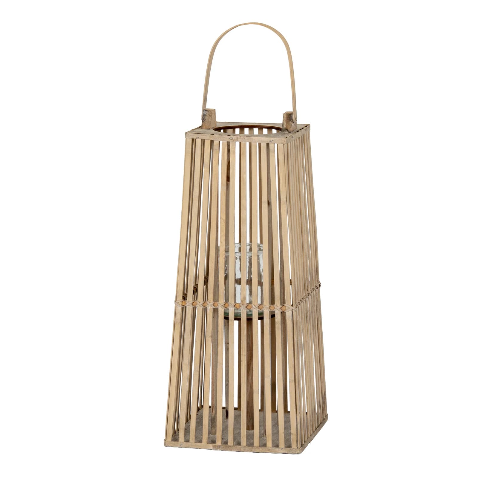 Small Silo Wicker Lantern With Glass Holder - Lanterns, photo 3 of 6