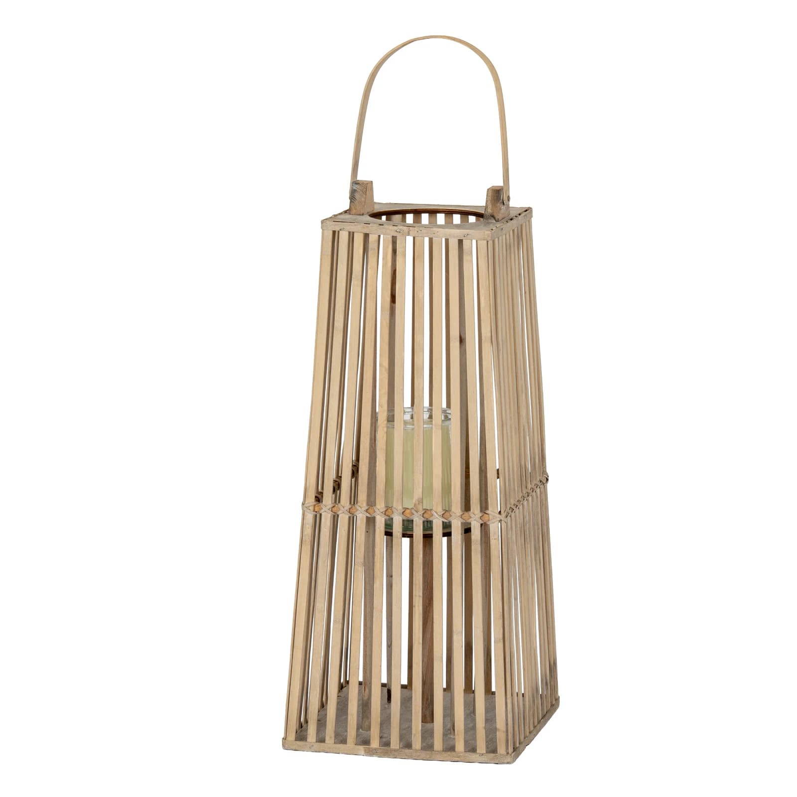 Small Silo Wicker Lantern With Glass Holder - Lanterns, photo 4 of 6