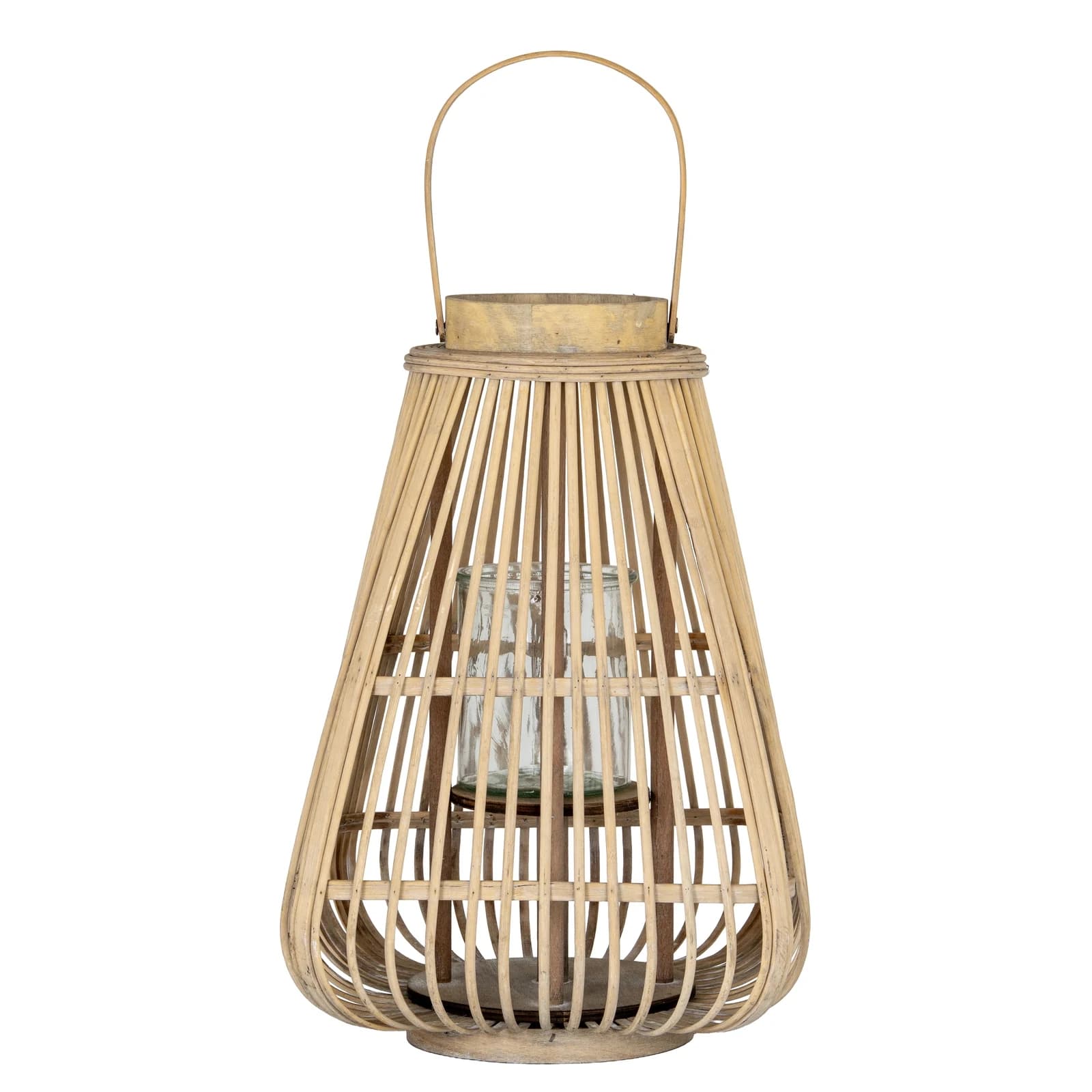 Large Peardrop Wicker Lantern With Glass Holder - Lanterns, photo 2 of 6