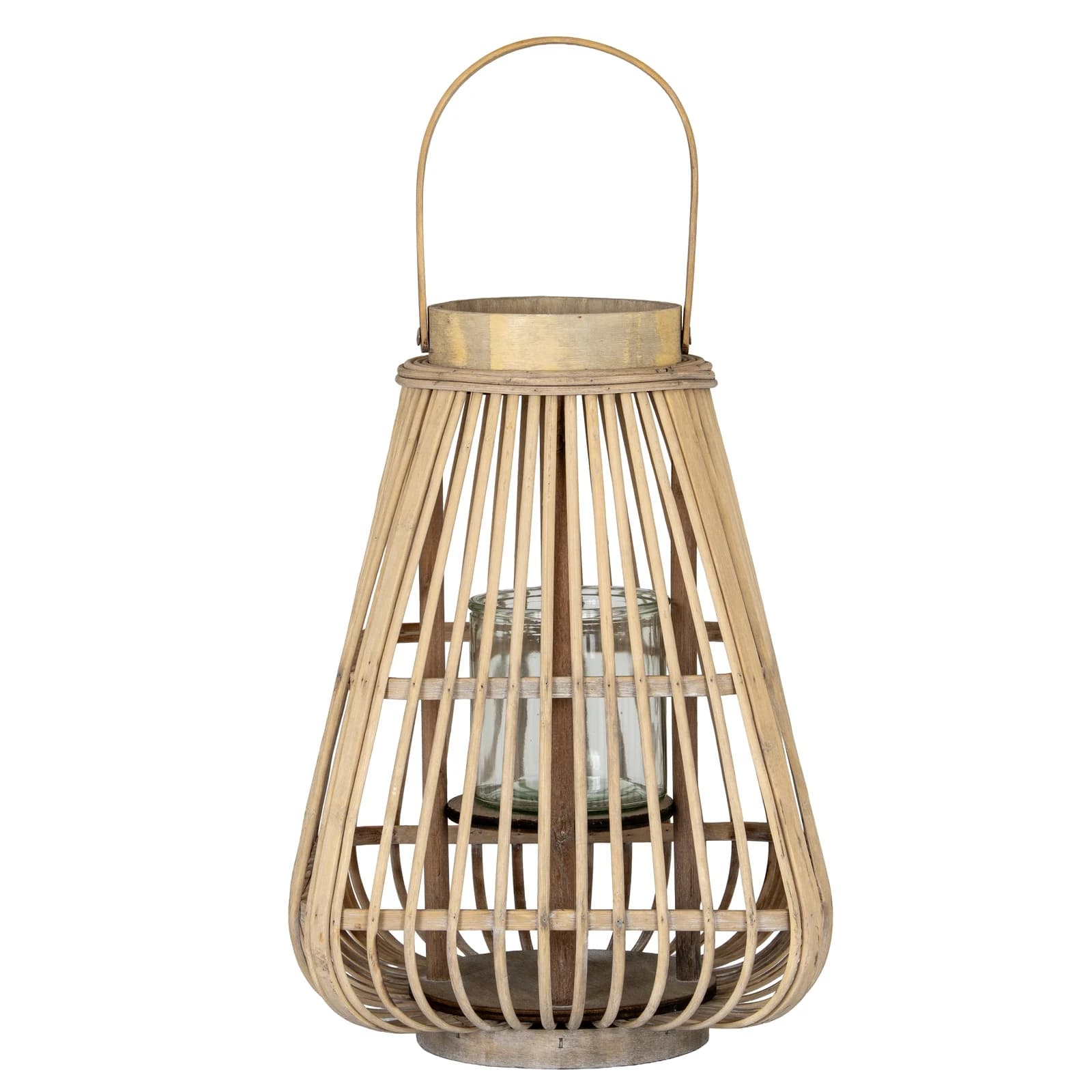 Medium Peardrop Wicker Lantern With Glass Holder - Lanterns, photo 2 of 6