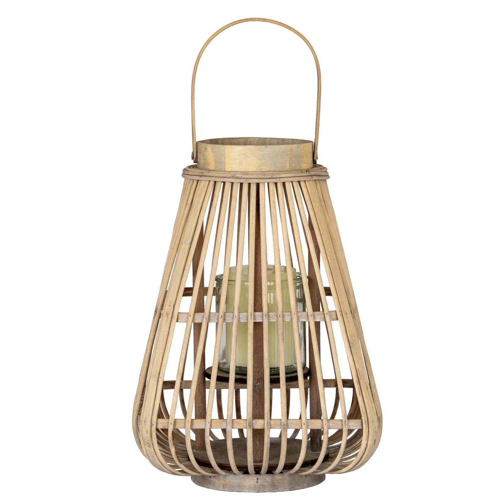 Medium Peardrop Wicker Lantern With Glass Holder - Lanterns, photo 3 of 6
