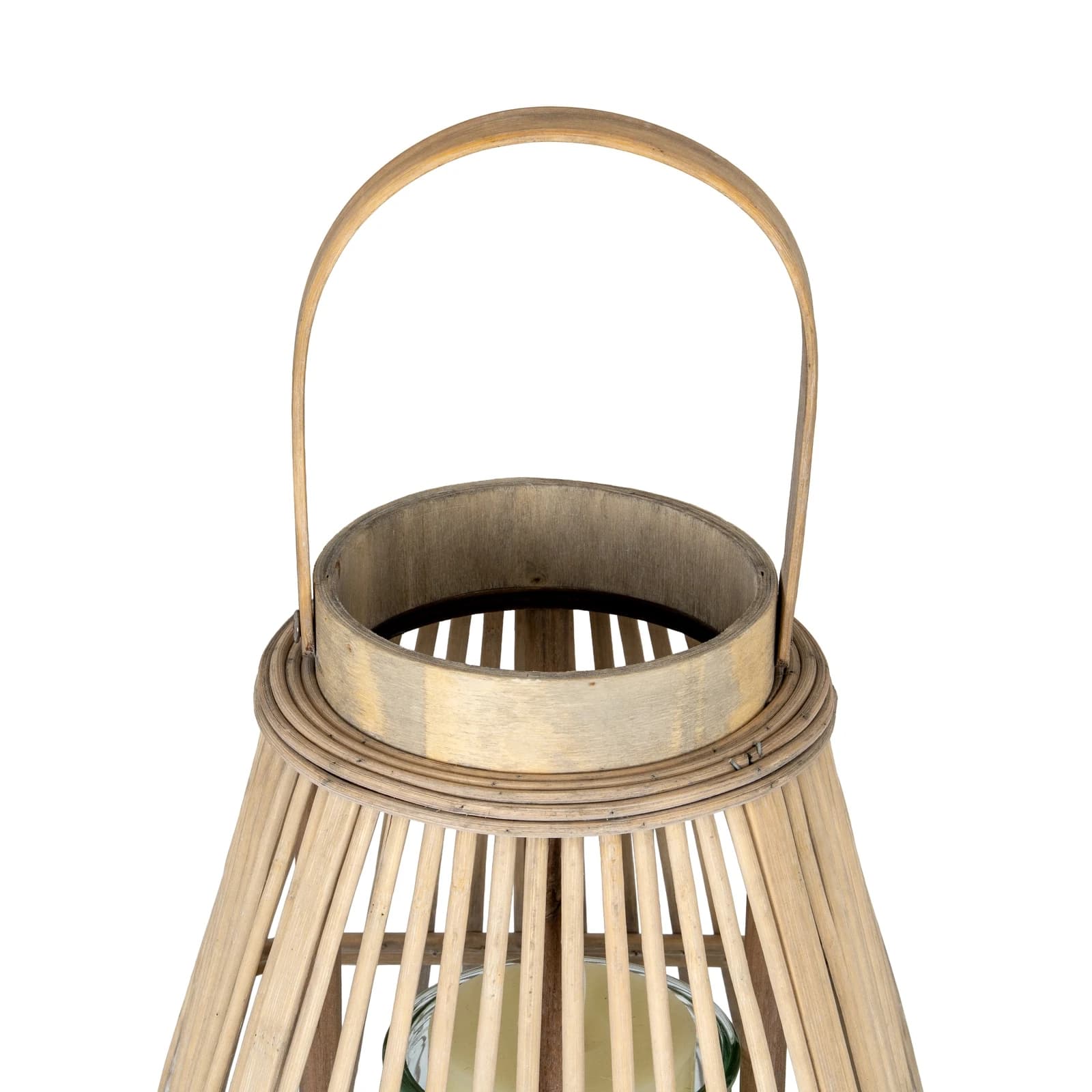 Medium Peardrop Wicker Lantern With Glass Holder - Lanterns, photo 4 of 6