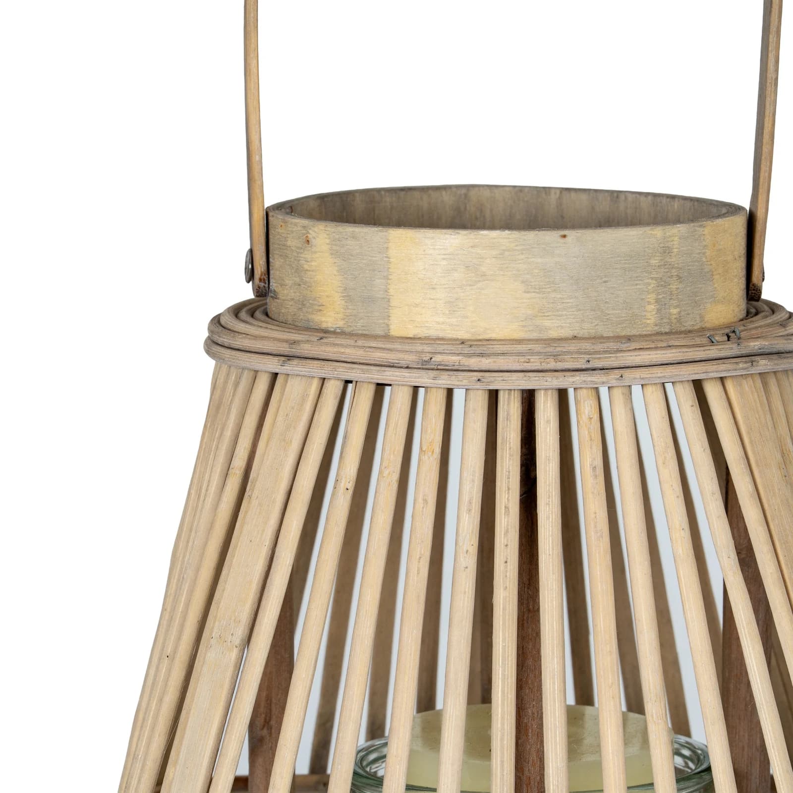 Medium Peardrop Wicker Lantern With Glass Holder - Lanterns, photo 5 of 6