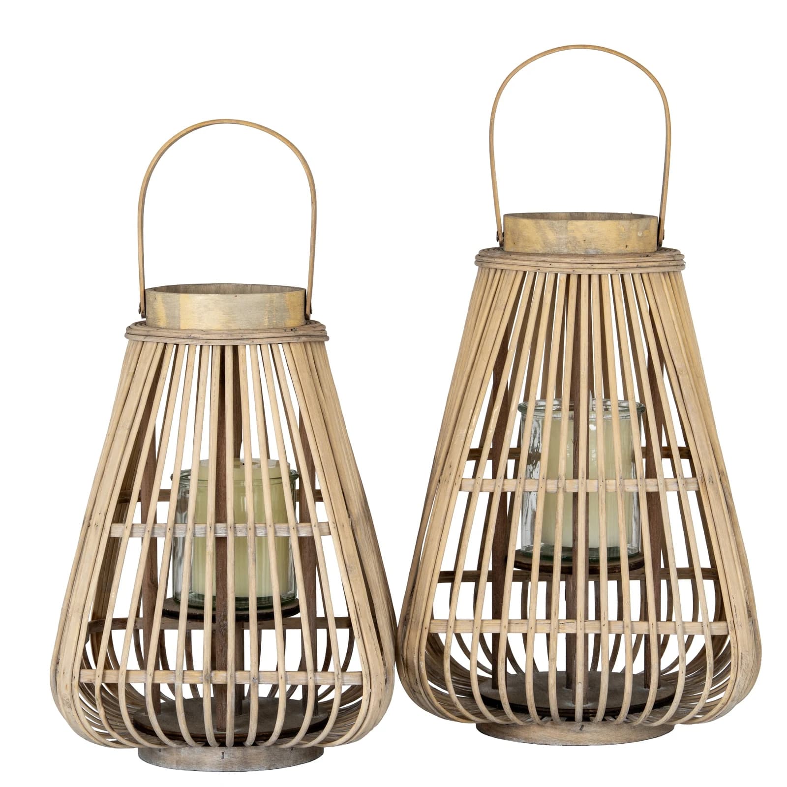 Medium Peardrop Wicker Lantern With Glass Holder - Lanterns, photo 6 of 6