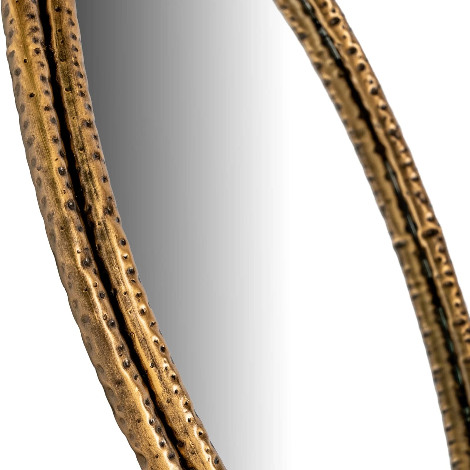 Nahla Small Mirror With Dimpled Frame - Mirrors, photo 2 of 4