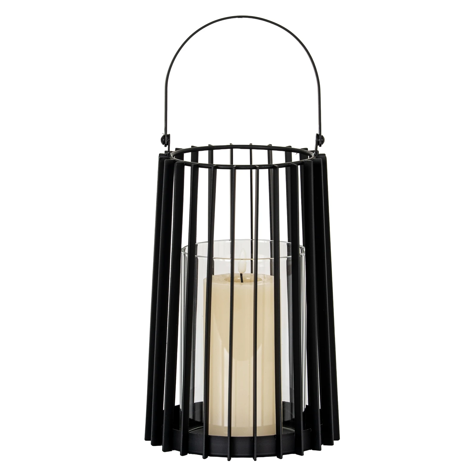 Lynk Medium Lantern With Handle And Glass Candle Holder - Lanterns, photo 2 of 5