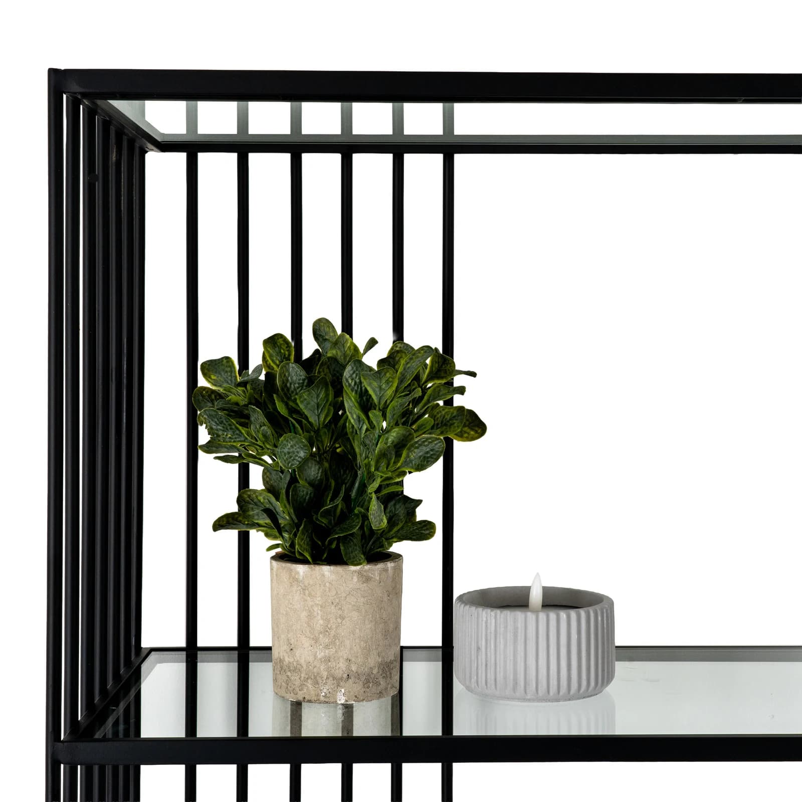 Alto Shelf Unit With Glass Shelves - Lanterns, photo 5 of 5