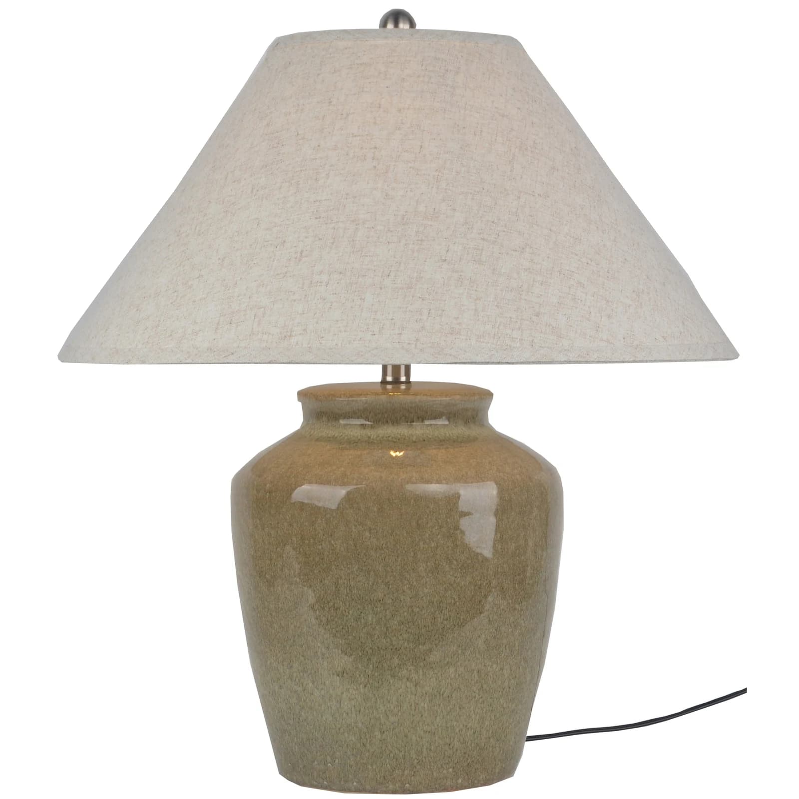 Mottura Ceramic Table Lamp With Edged Linen Shade - Table lamps, photo 2 of 5