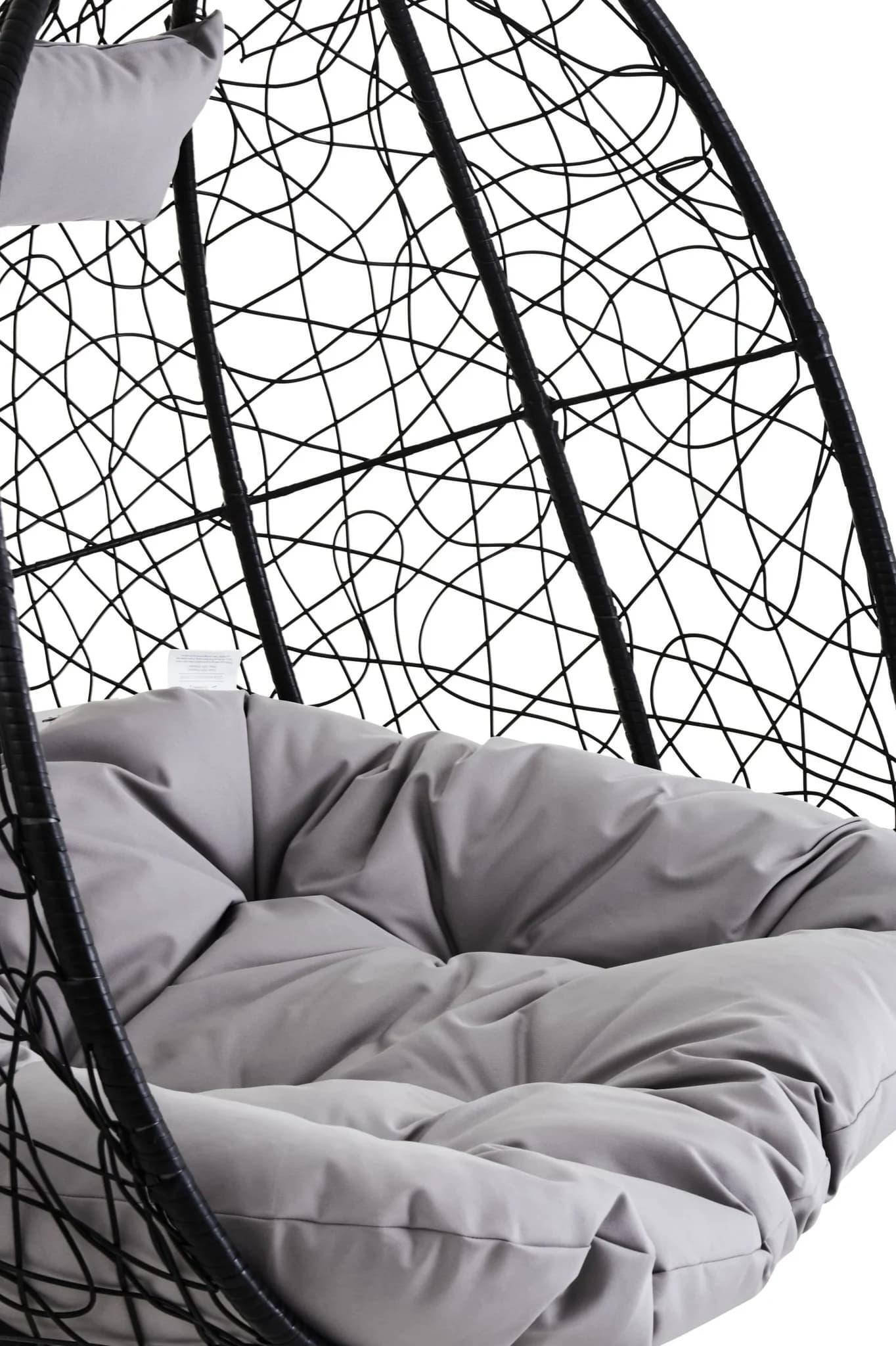 Goa Black Rattan Effect Double Hanging Chair - Seating, photo 7 of 8