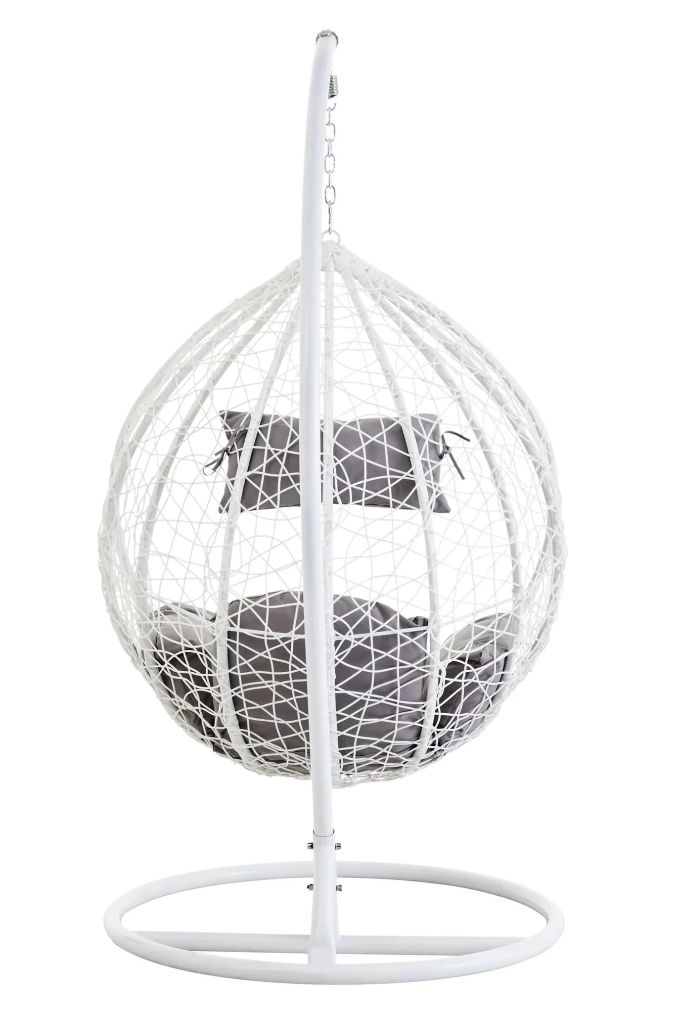 Goa White Rattan Effect Hanging Chair - Seating, photo 2 of 8