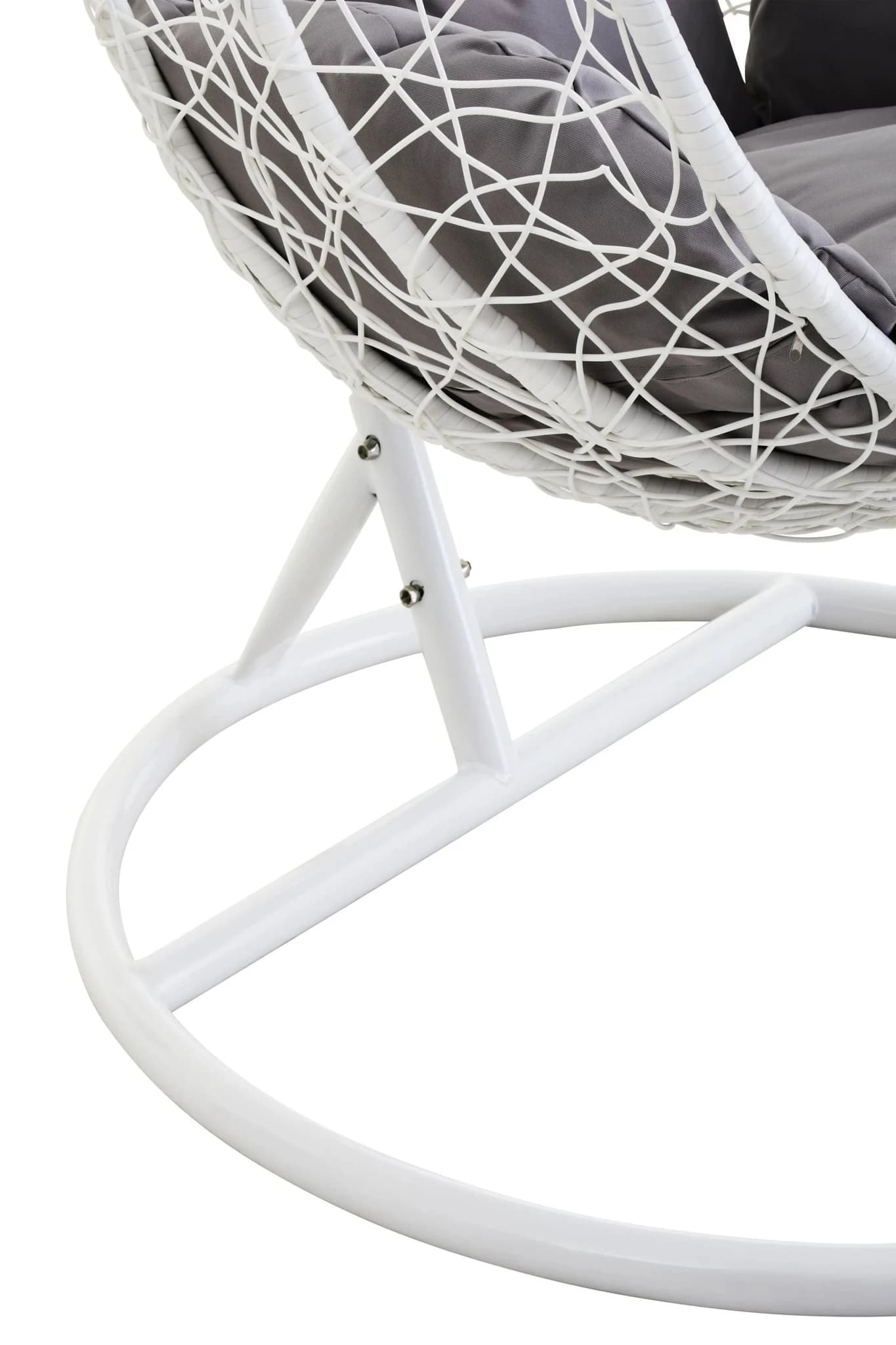 Goa White Rattan Effect Hanging Chair - Seating, photo 5 of 8