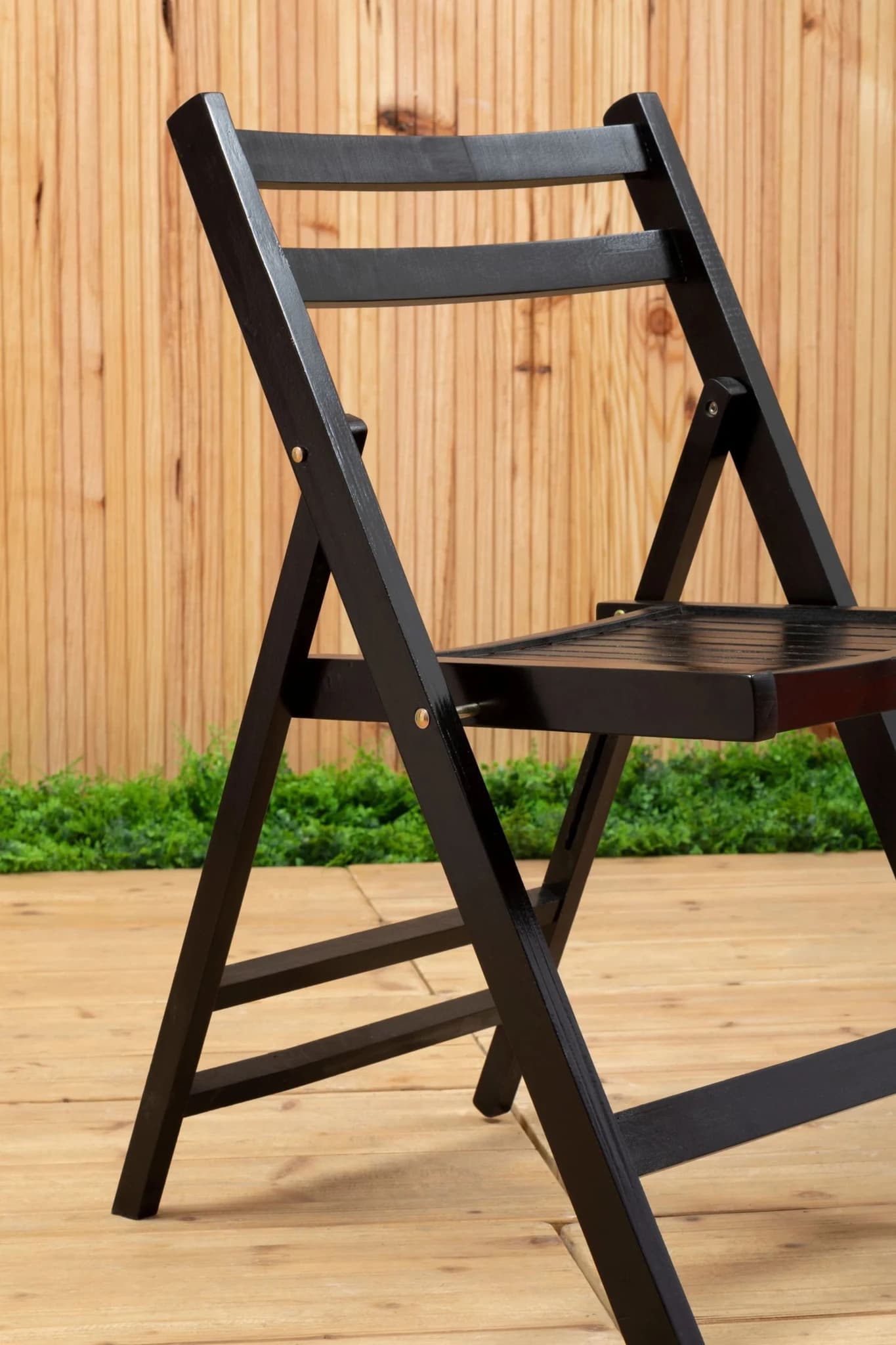 Beauport Black Wood Folding Chair - Seating, photo 3 of 8