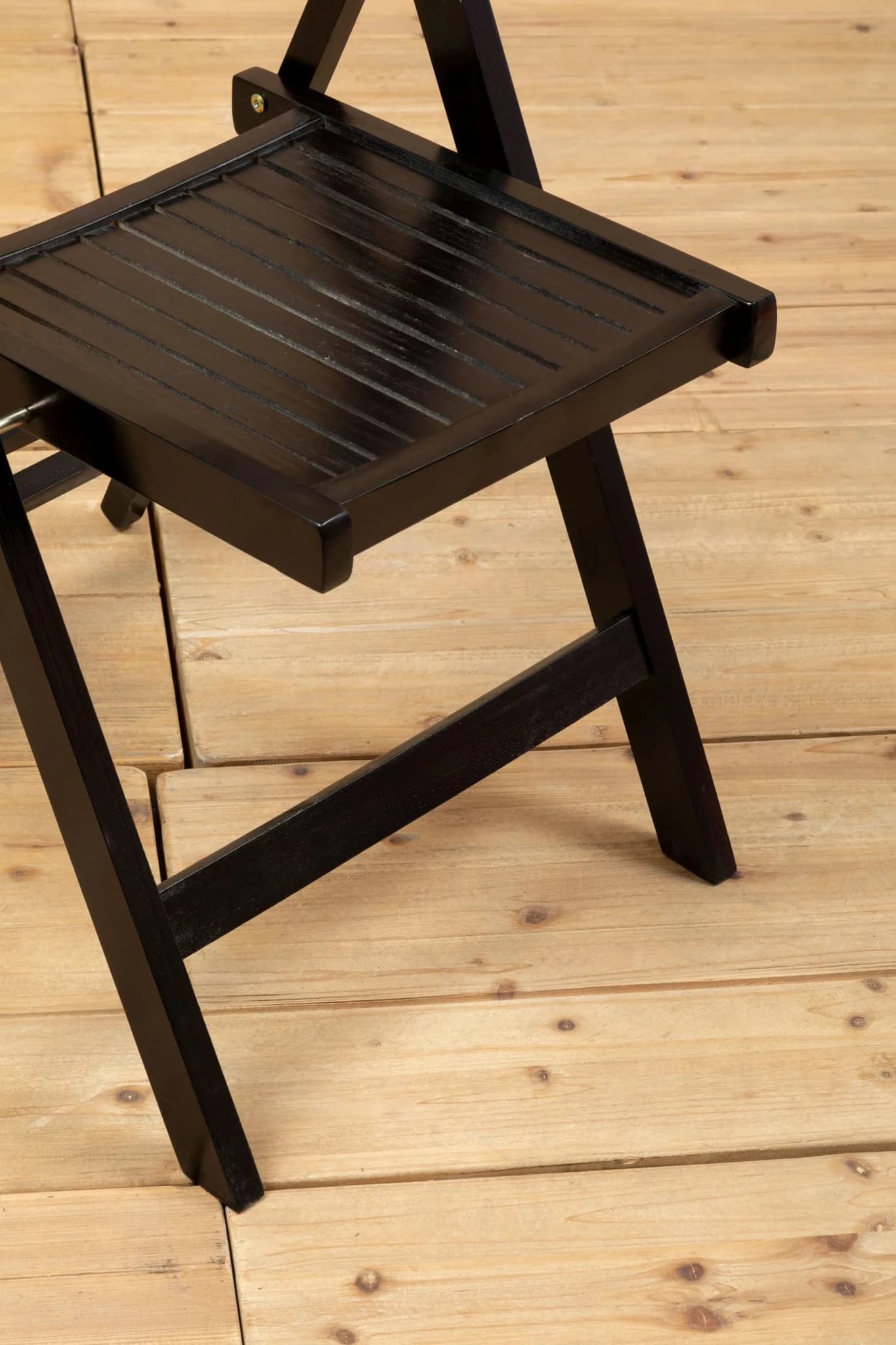 Beauport Black Wood Folding Chair - Seating, photo 2 of 8