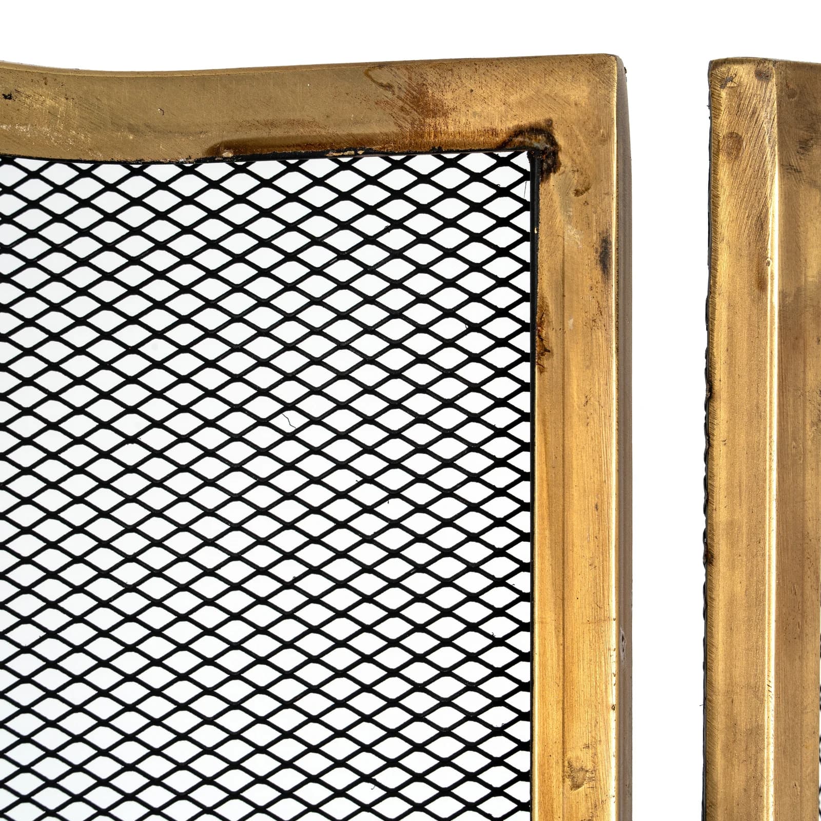 Antiqued Brass Large Fire Screen - Decorative, photo 3 of 4