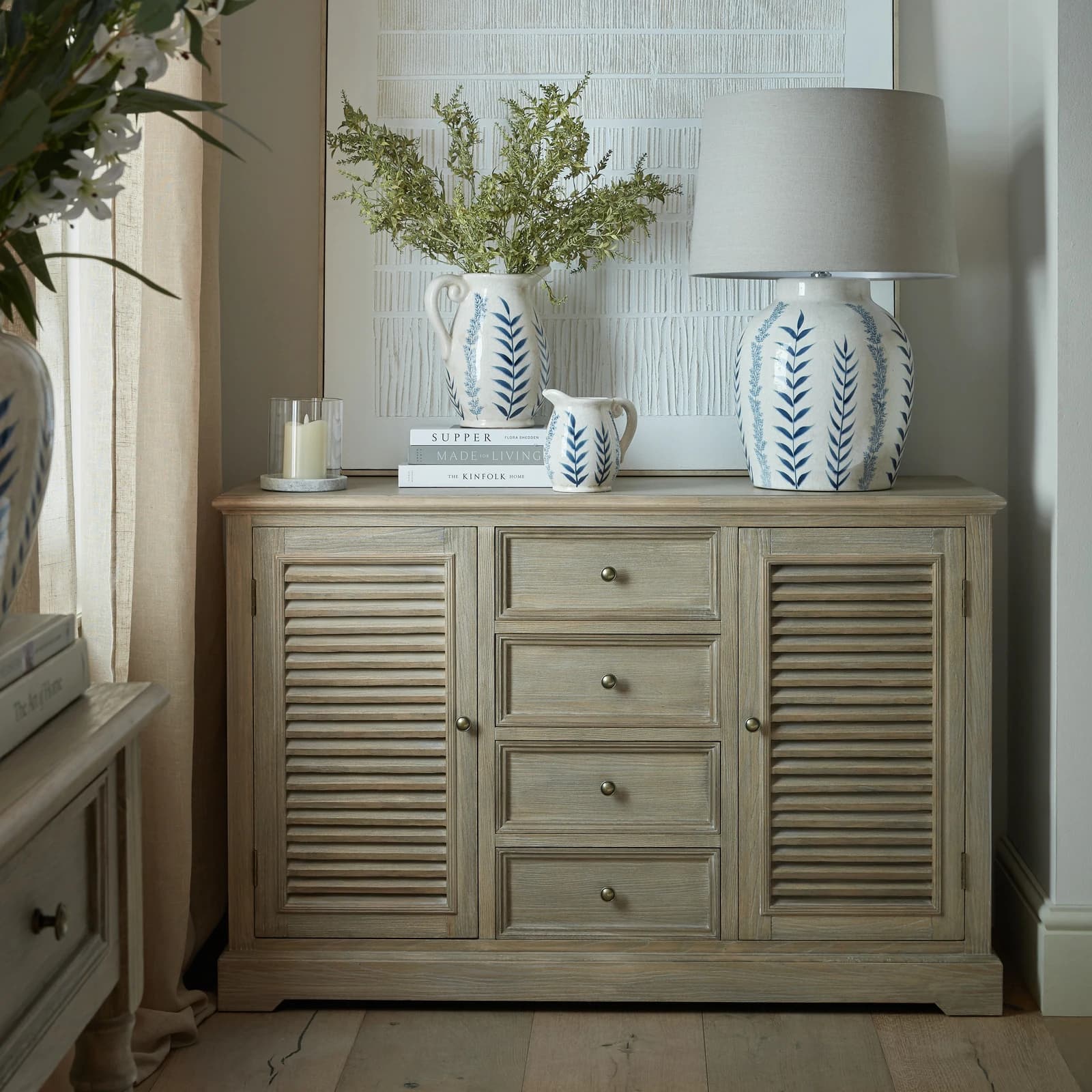 Delphine Collection 2 Door 4 Drawer Large Dresser Base - Chests of drawers, photo 2 of 6